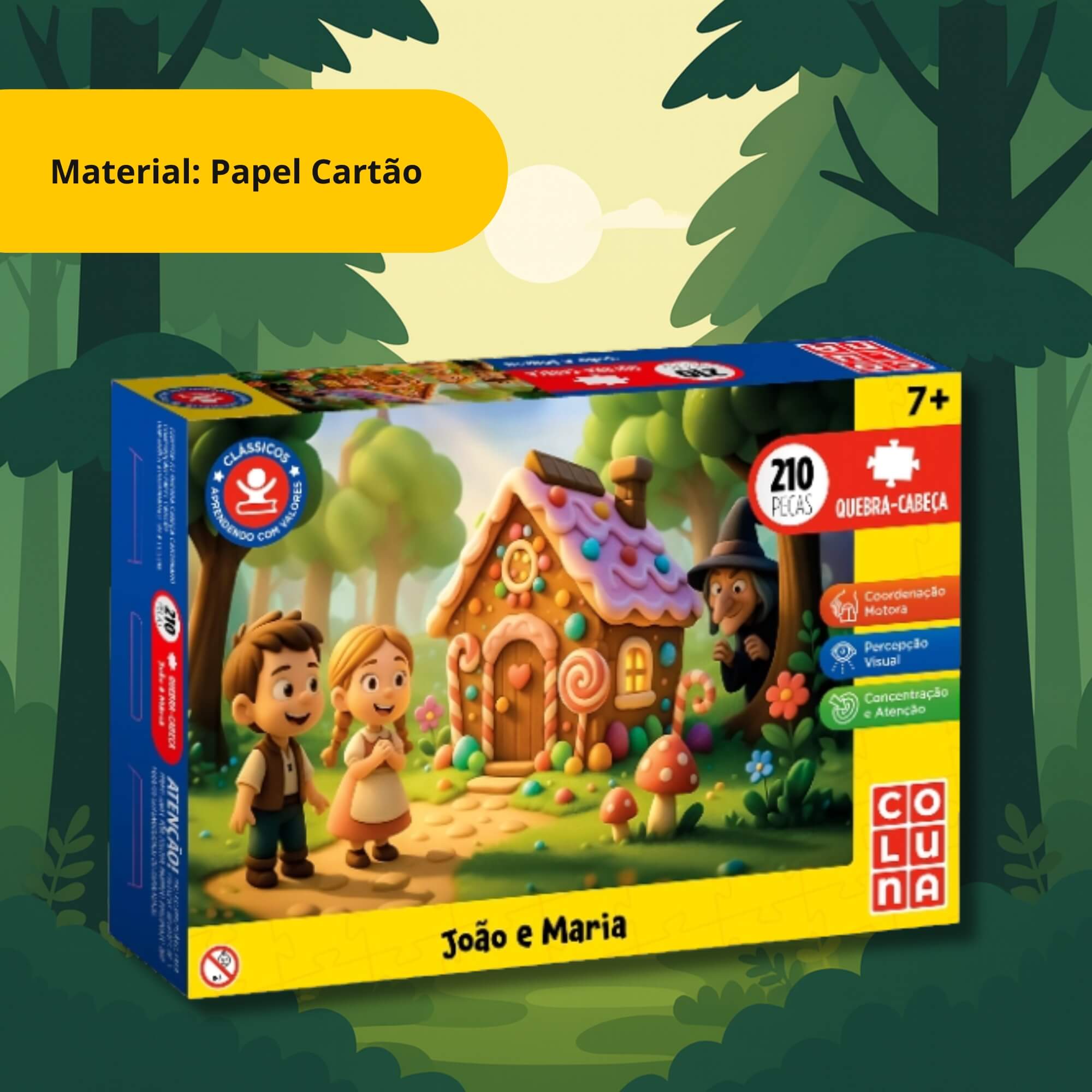 Quebra-Cabeça João e Maria 210 peças Pais e Filhos - 793985-1