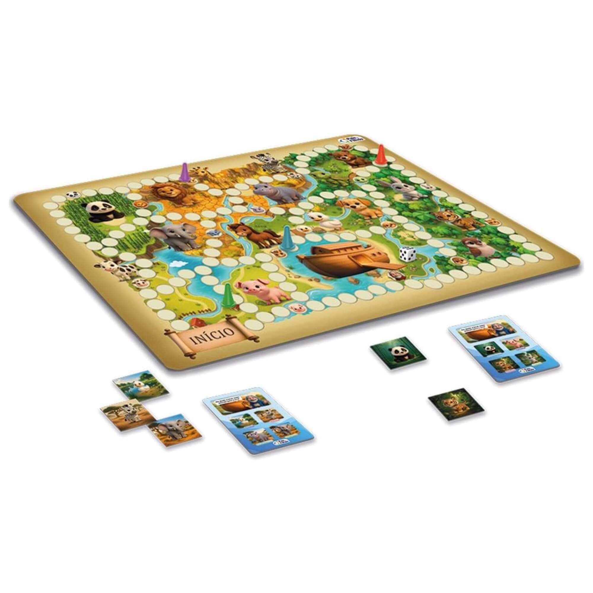 Jogo de Tabuleiro Educativo Infantil A Arca de Noé Pais e Filhos - 793988-1
