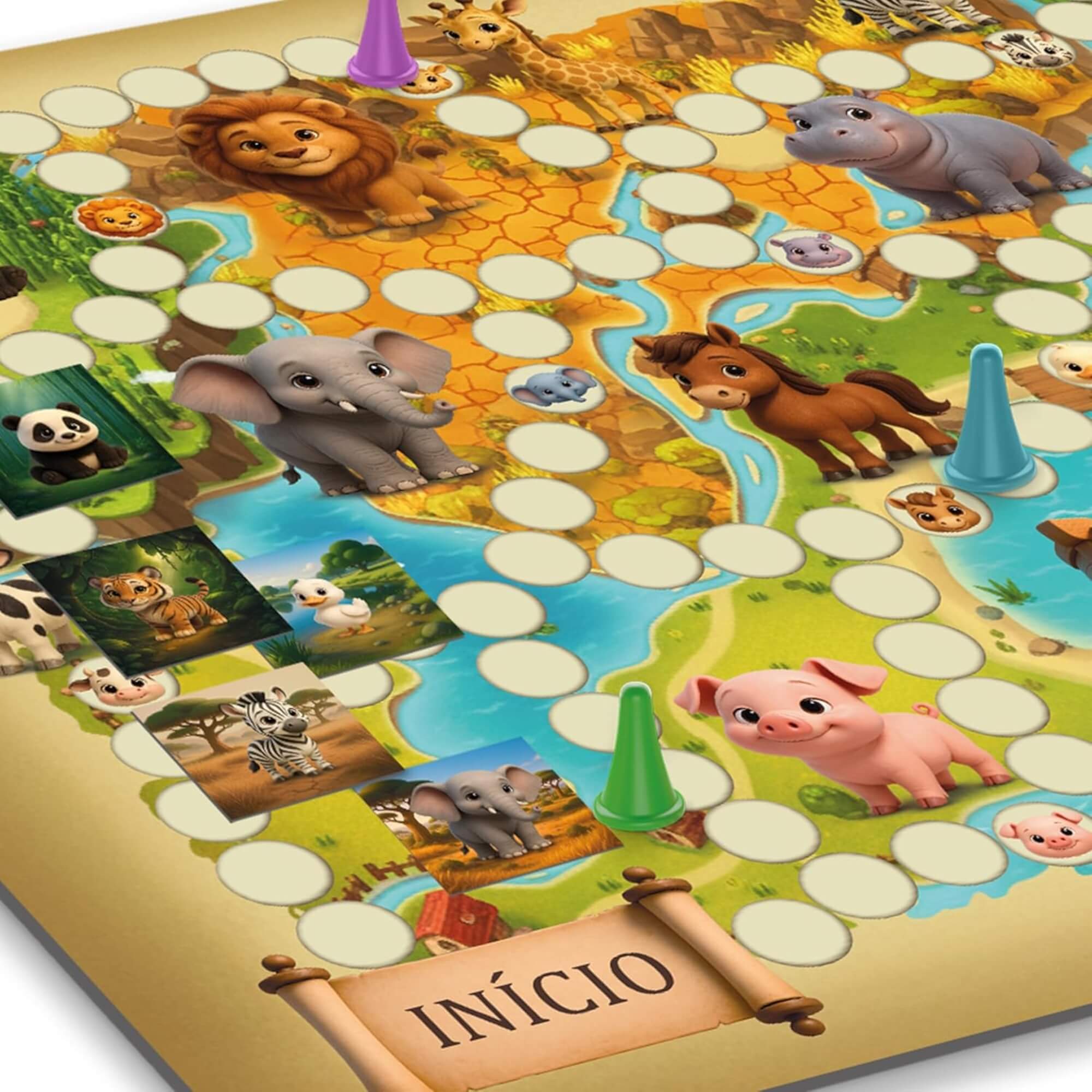 Jogo de Tabuleiro Educativo Infantil A Arca de Noé Pais e Filhos - 793988-1