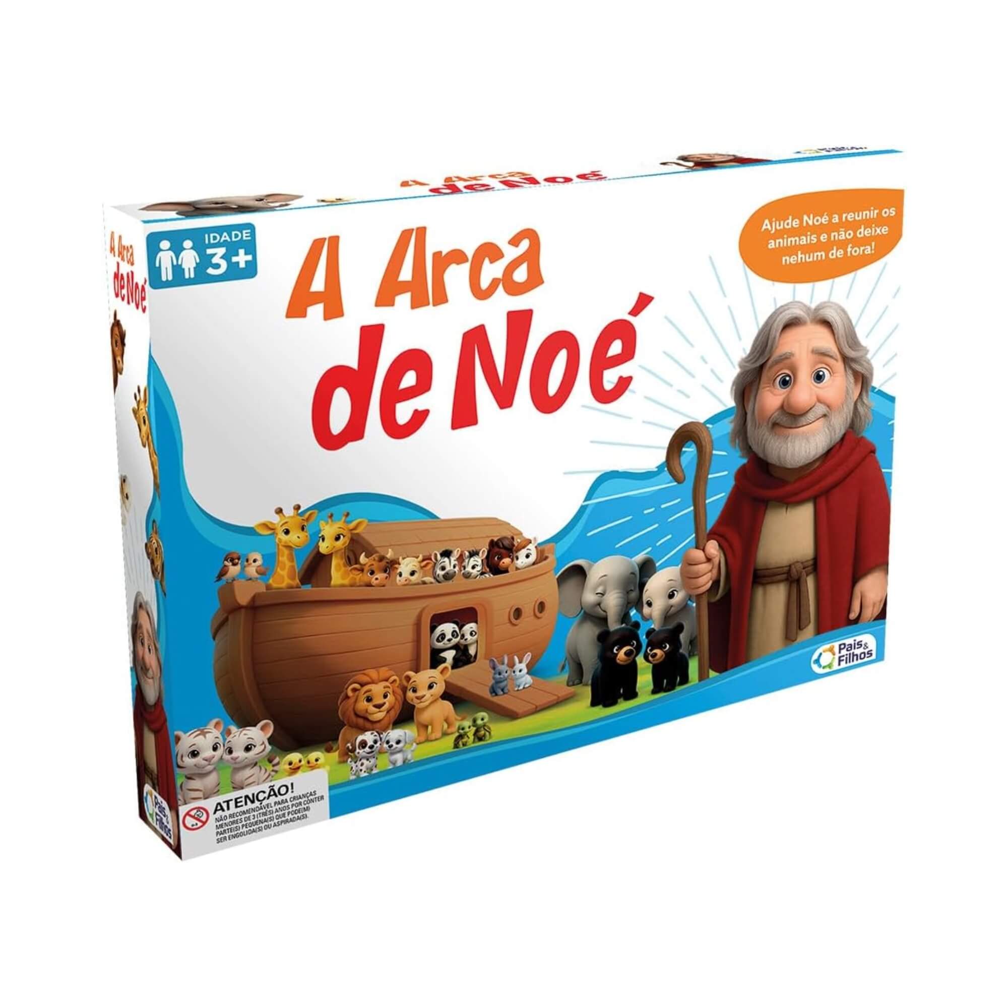Jogo de Tabuleiro Educativo Infantil A Arca de Noé Pais e Filhos - 793988-1
