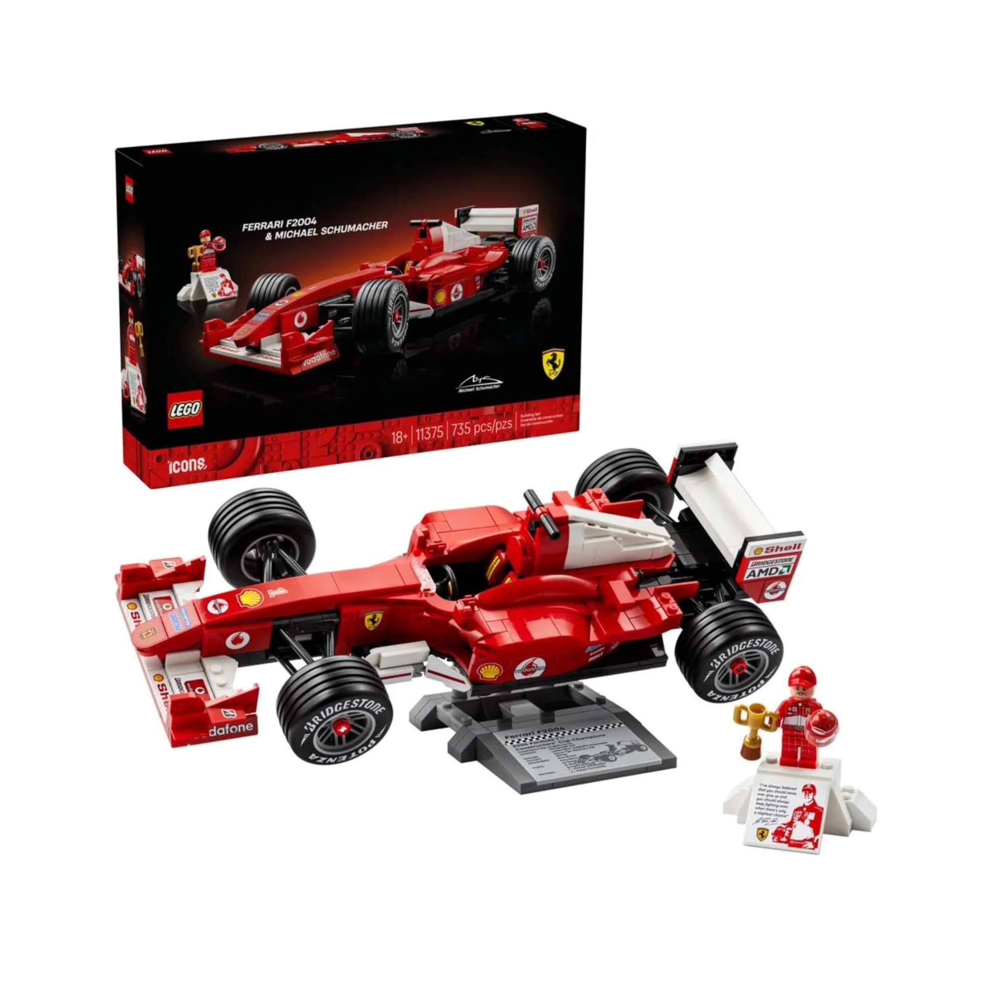 LEGO Icons Ferrari F2004 e Michael Schumacher - 4111111375