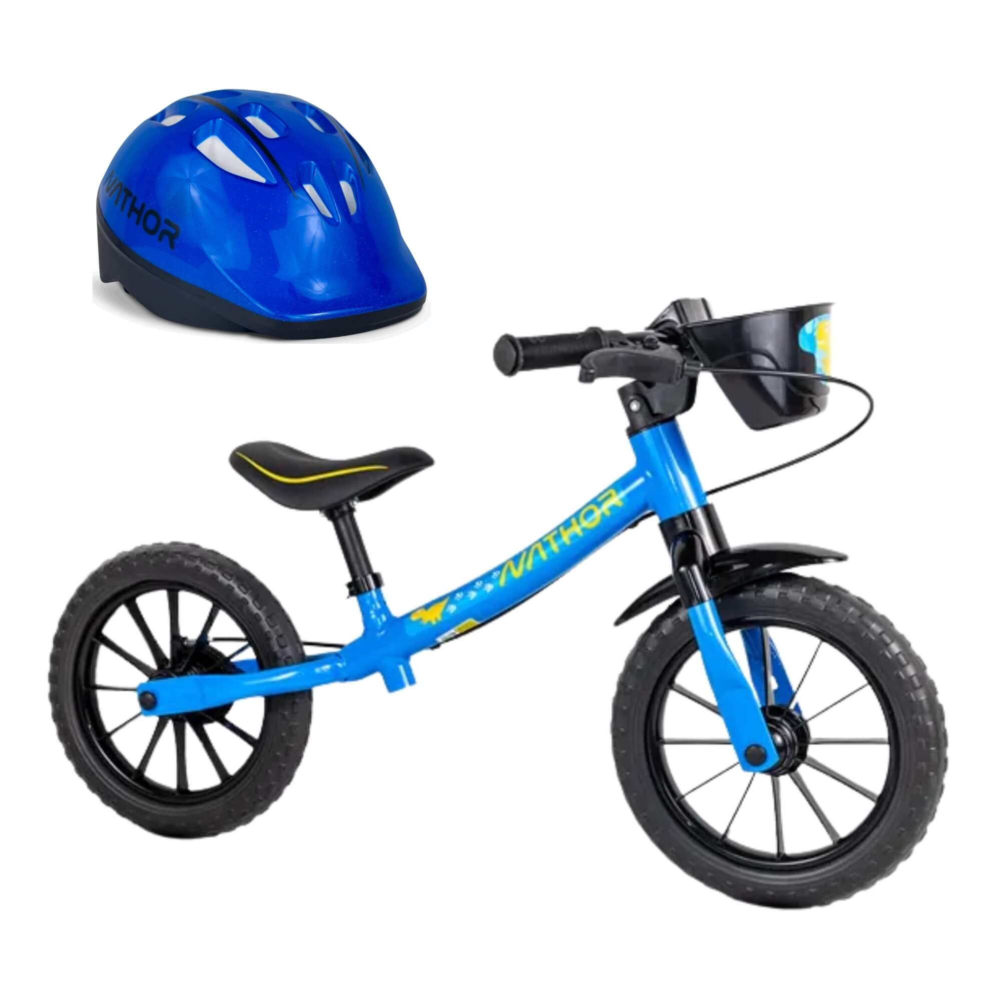 Kit Bicicleta de Equilíbrio + Capacete de Proteção