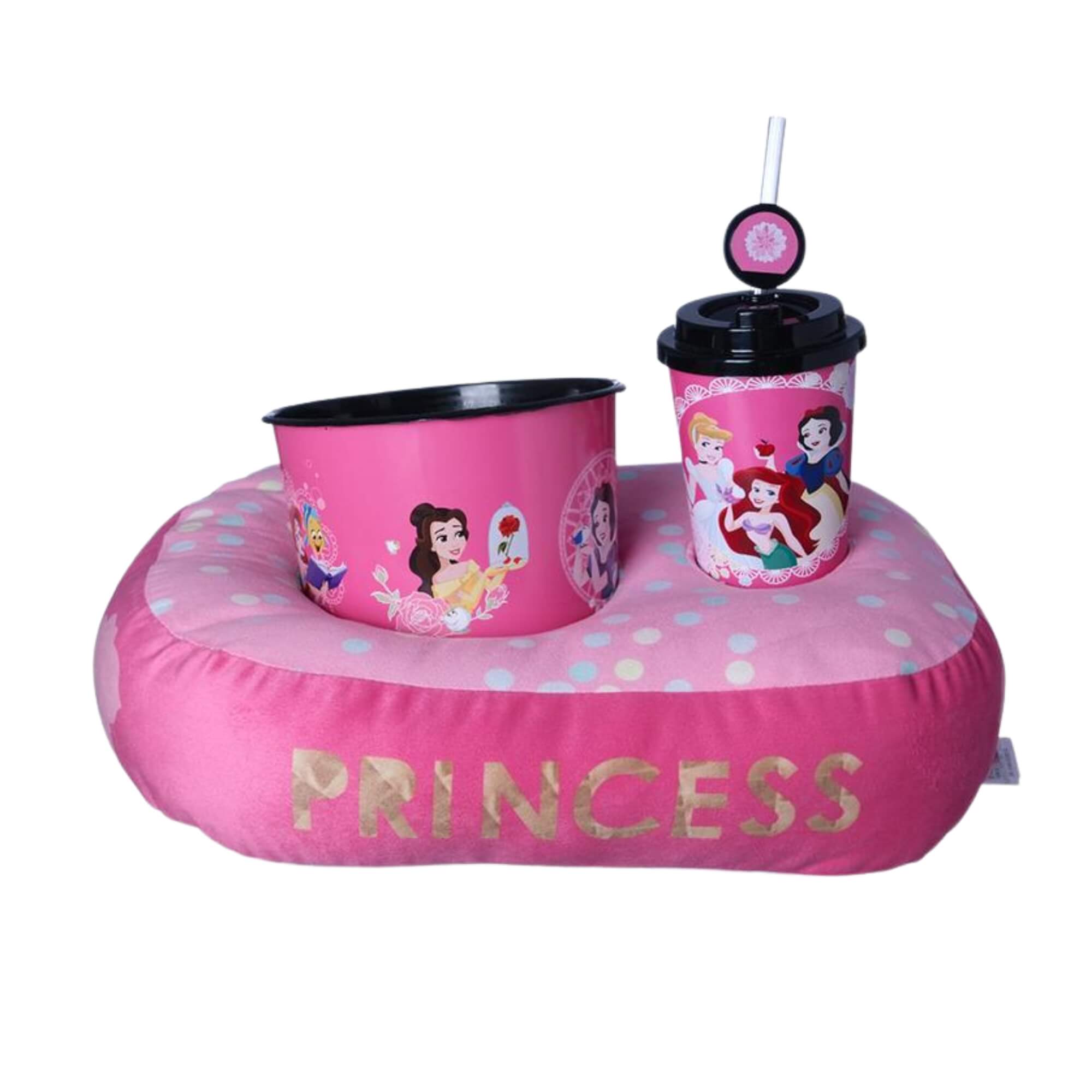 Kit Almofada Pipoca Infantil Fibra Veludo Princesas Zona Criativa - 10065182