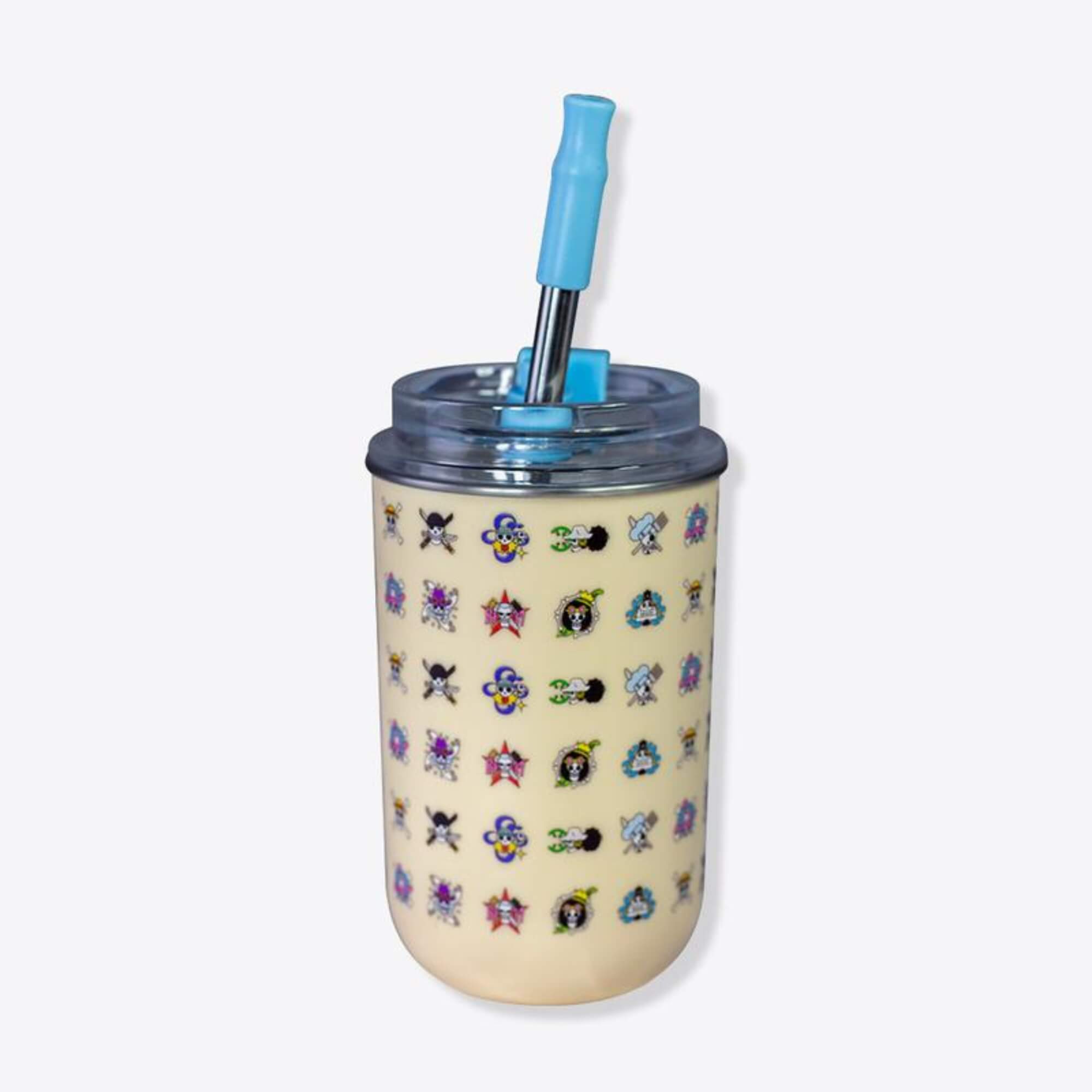 Copo Neo com Canudo 300ml One Piece Mugiwara Zona Criativa - 10026009