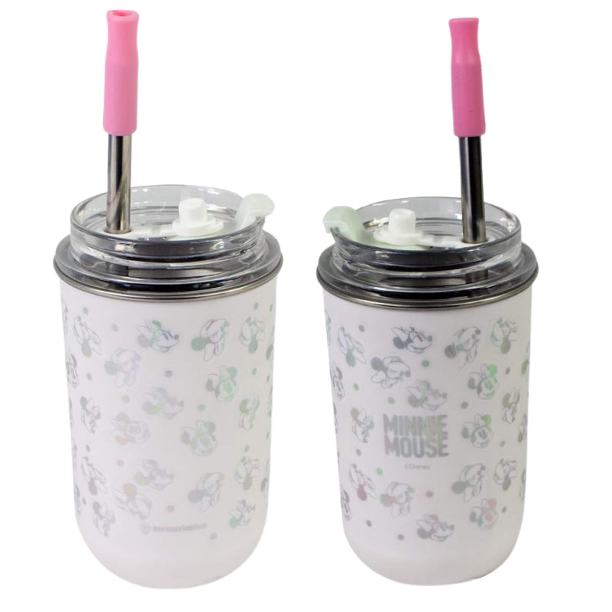 Copo Neo com Canudo 300ml Minnie Mouse Zona Criativa - 10073310