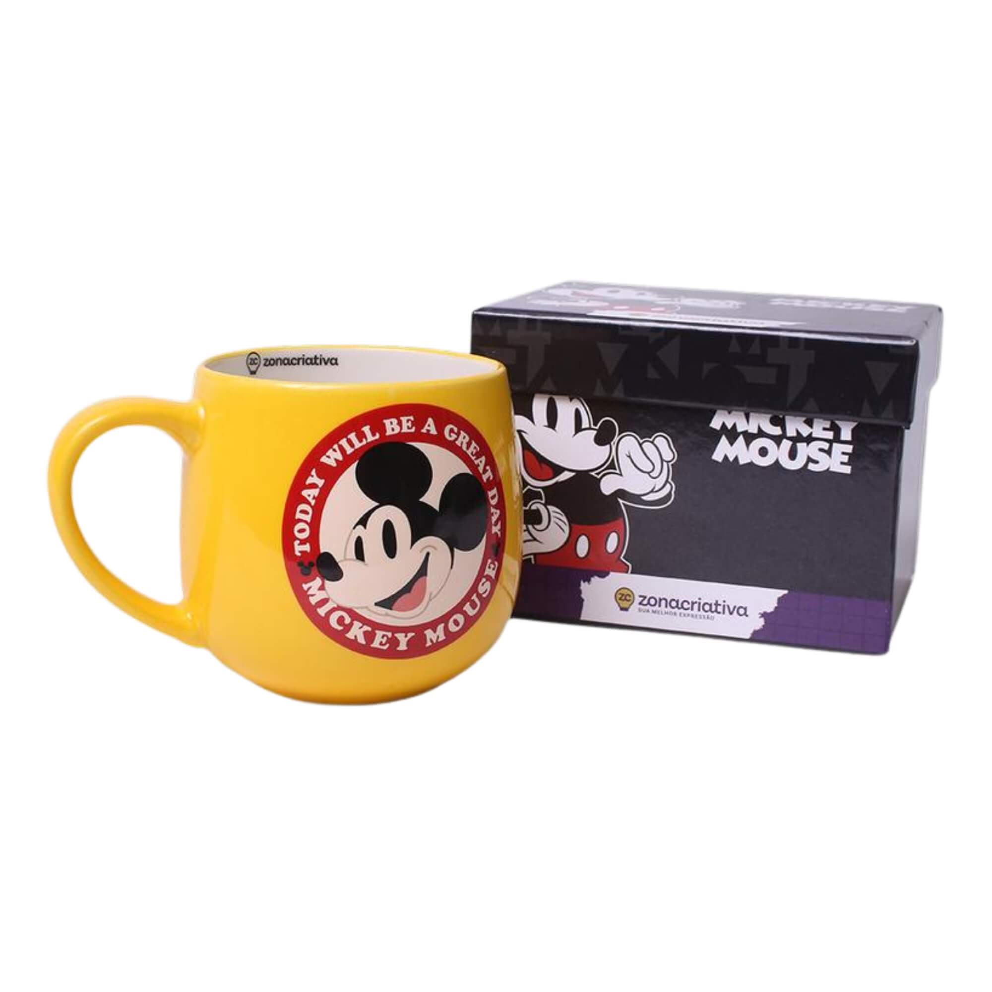 Caneca Maggie Mickey Amarelo 400ml Zona Criativa - 10026422