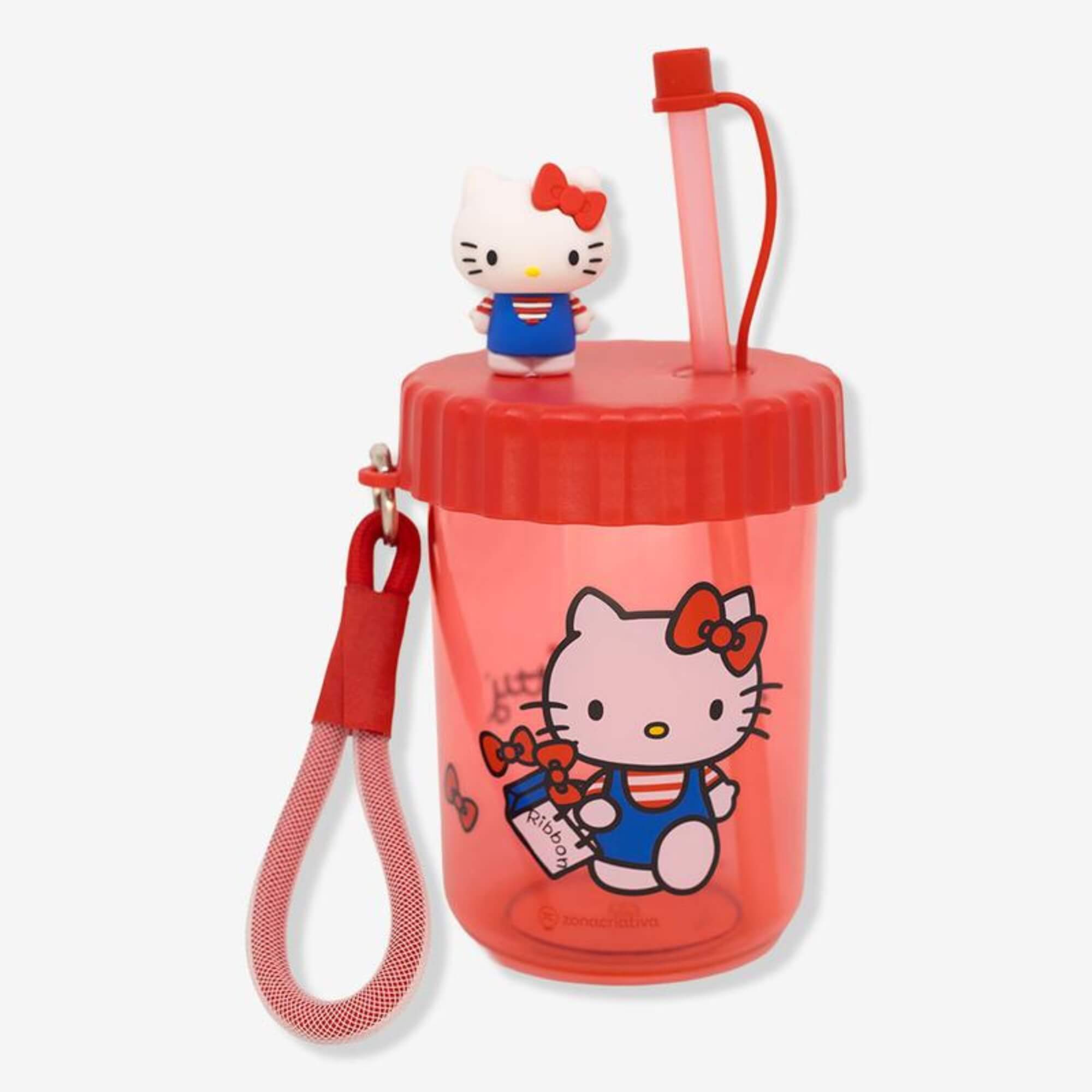 Copo Canudo Flip 500ml Hello Kitty Zona Criativa - 10026566