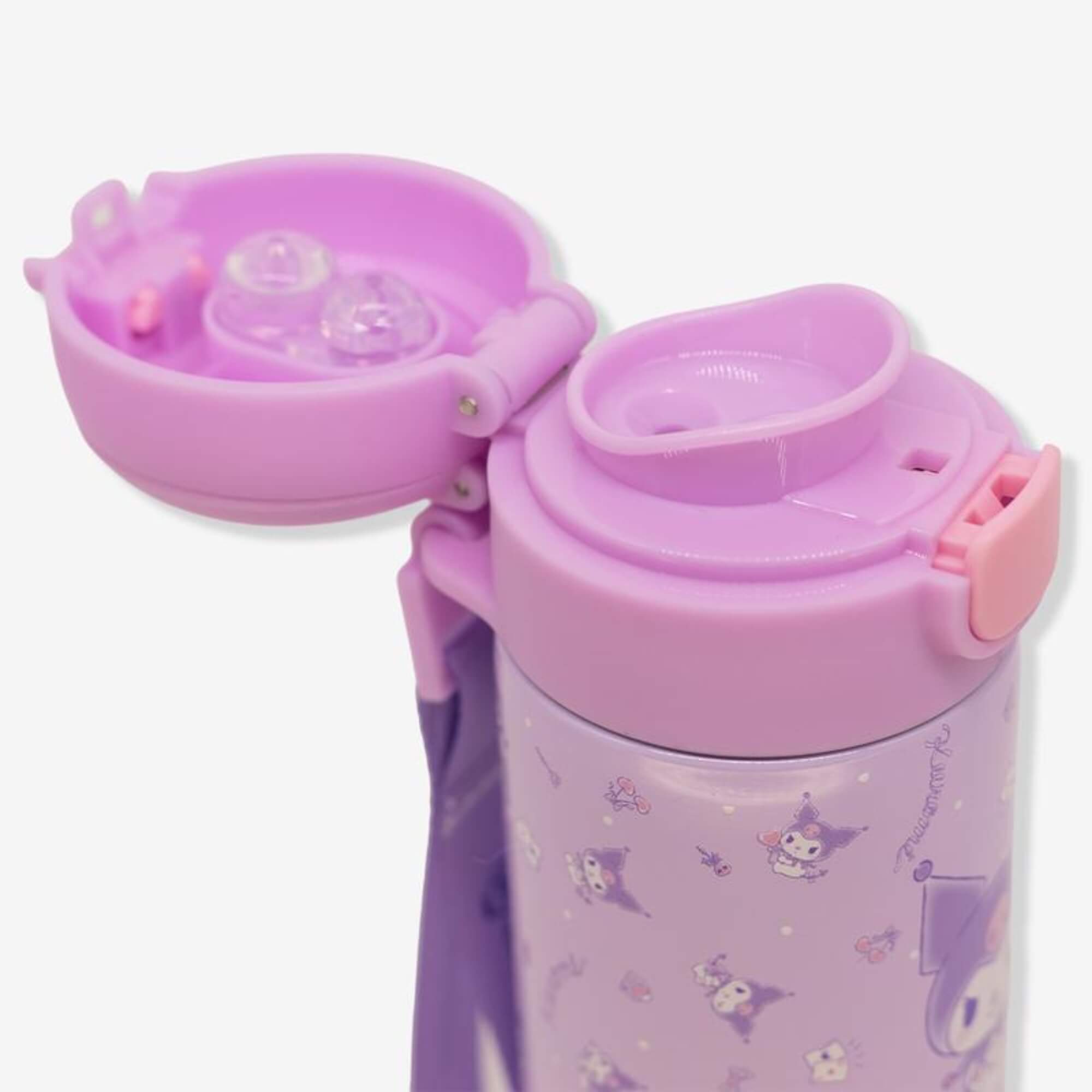 Garrafa Capsule 450ml com Canudo Kuromi Zona Criativa - 10073659