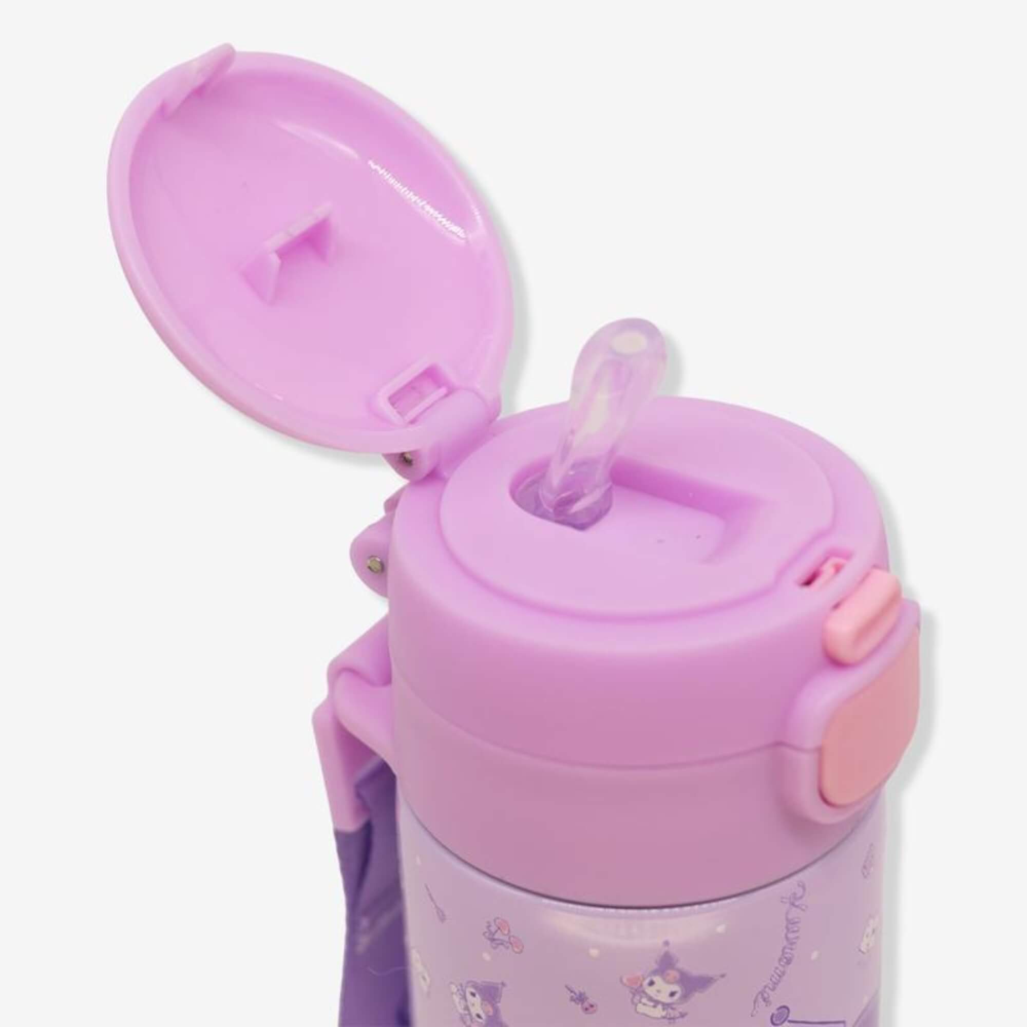 Garrafa Capsule 450ml com Canudo Kuromi Zona Criativa - 10073659