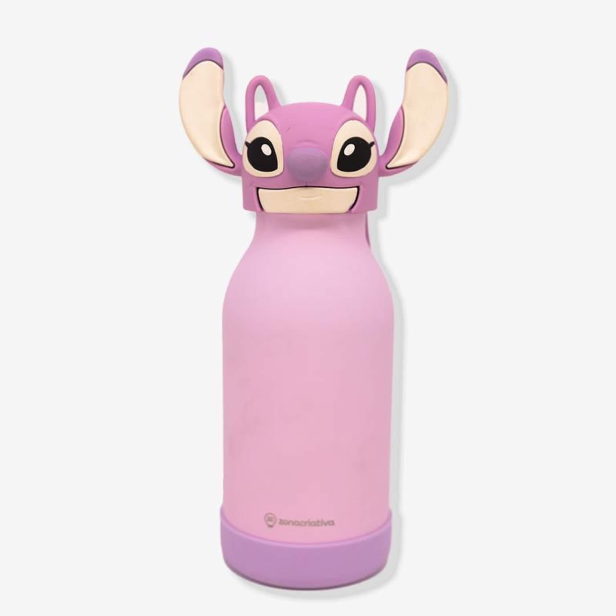 Garrafa Funny 500ml com Canudo Angel (Stitch) Zona Criativa - 10073661