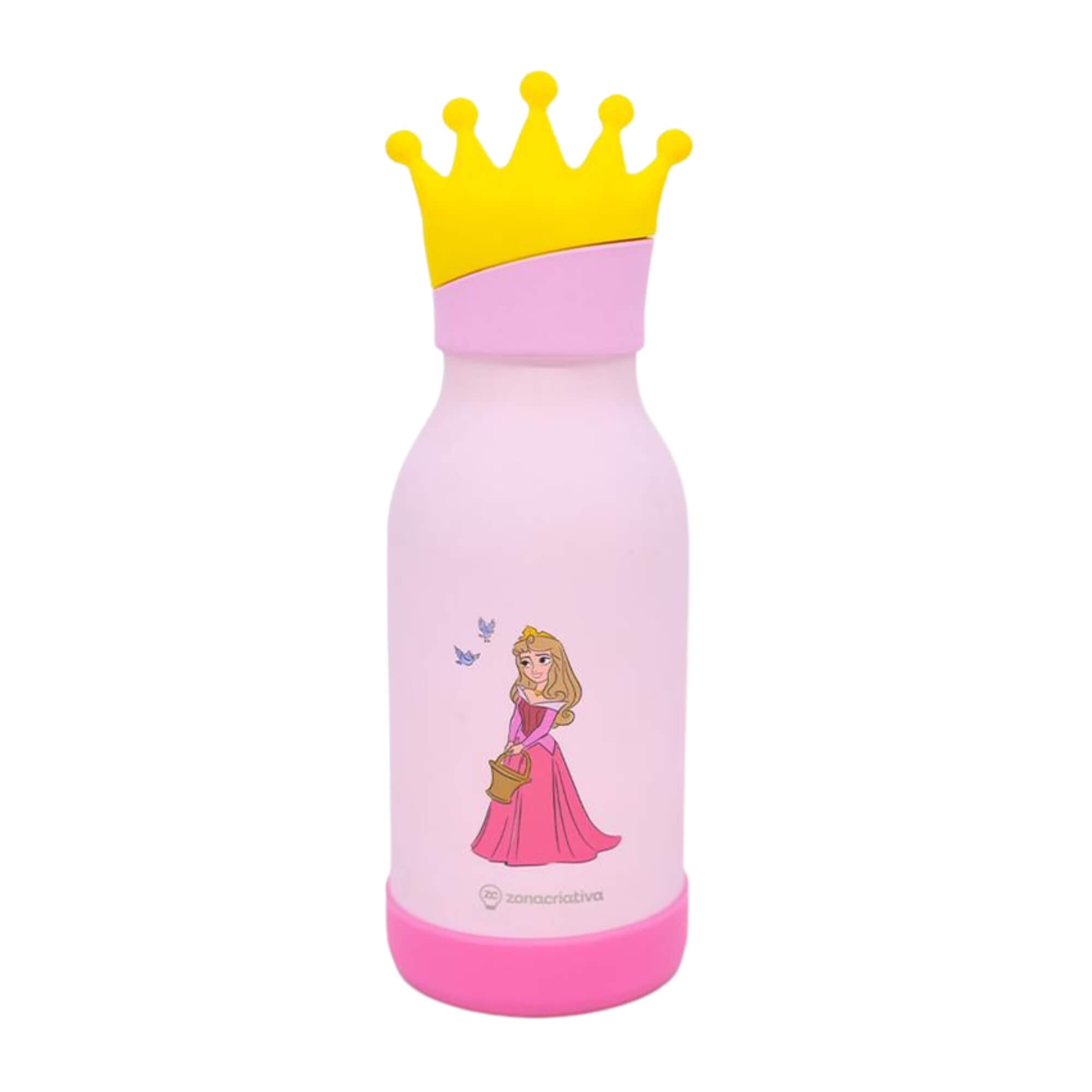 Garrafa Funny 500ml com Canudo Princesas Aurora e Bela Zona Criativa - 10073666