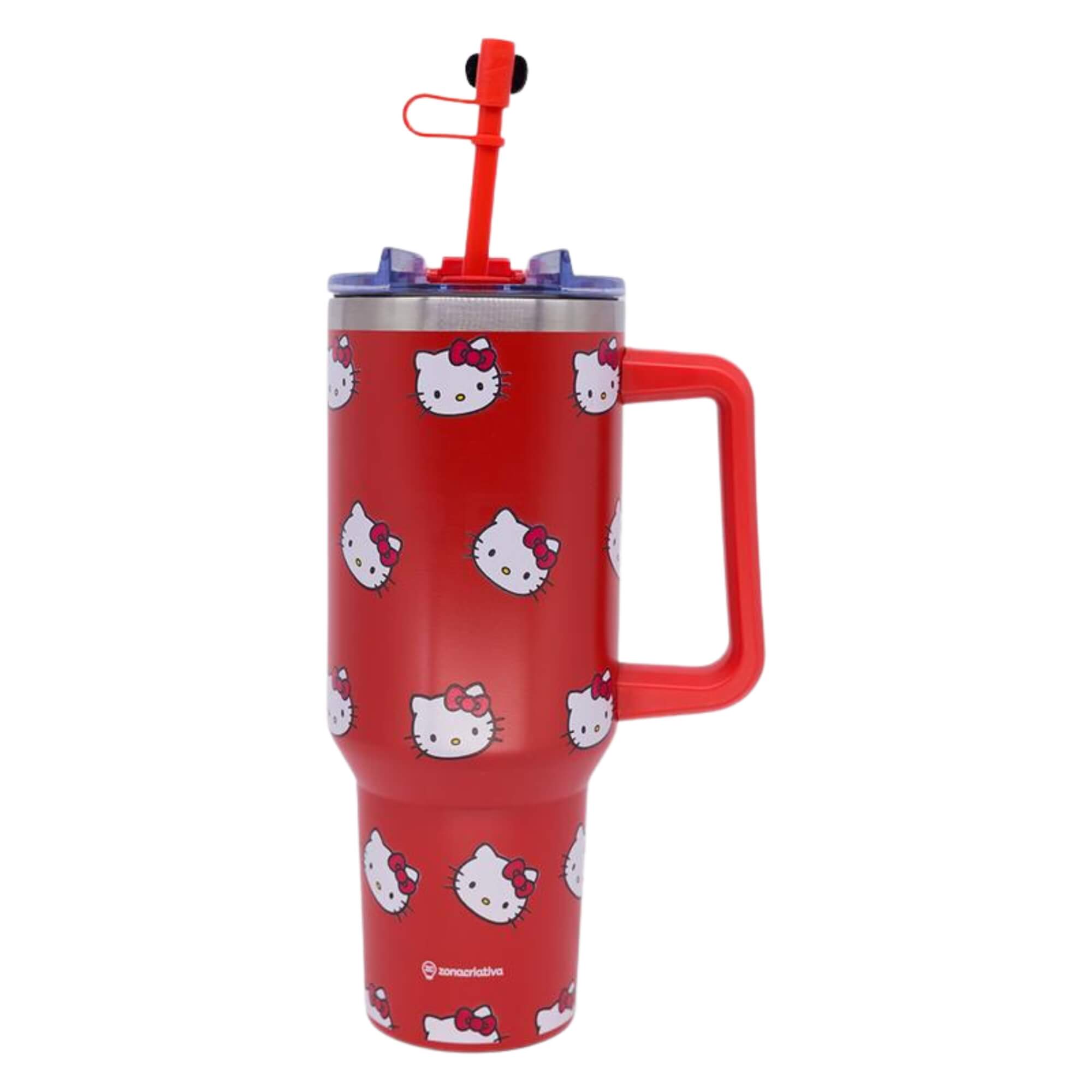 Canecão Tumbler com Pingente 1,5L Hello Kitty Rostinhos Zona Criativa - 10026670