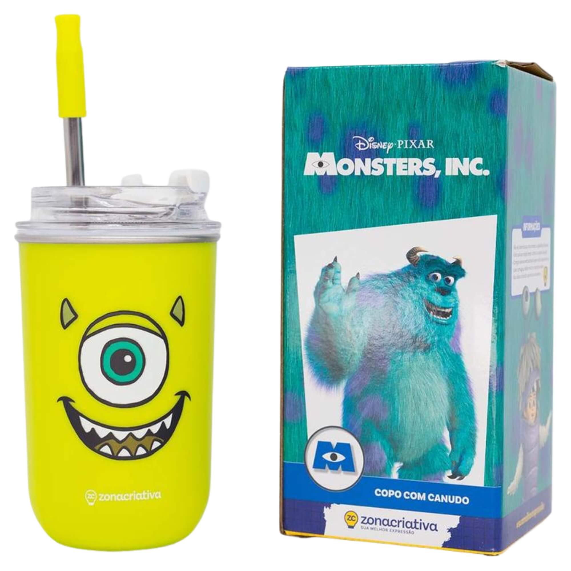 Copo Neo com Canudo 300ml Mike Zona Criativa - 10026753