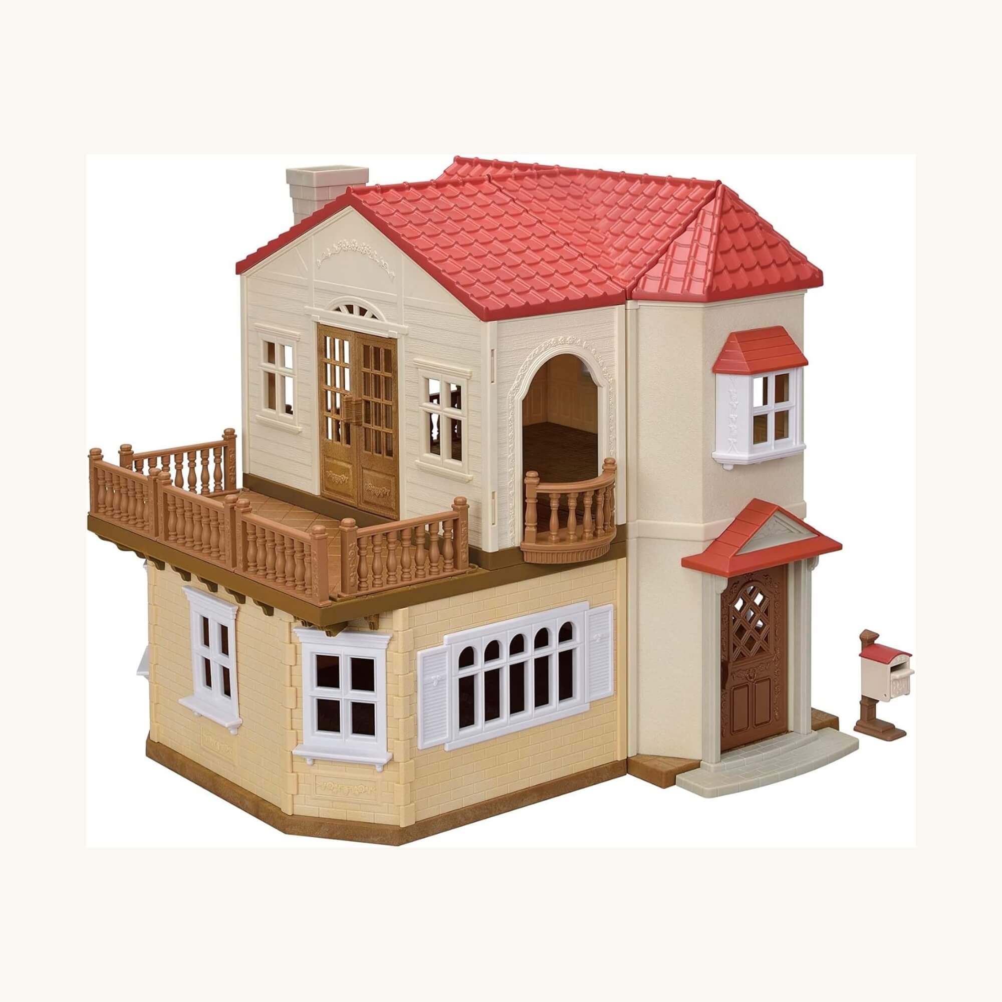 Brinquedo Casa Telhado Vermelho com Luzes Sótão Secreto Sylvanian Families Epoch - 5708