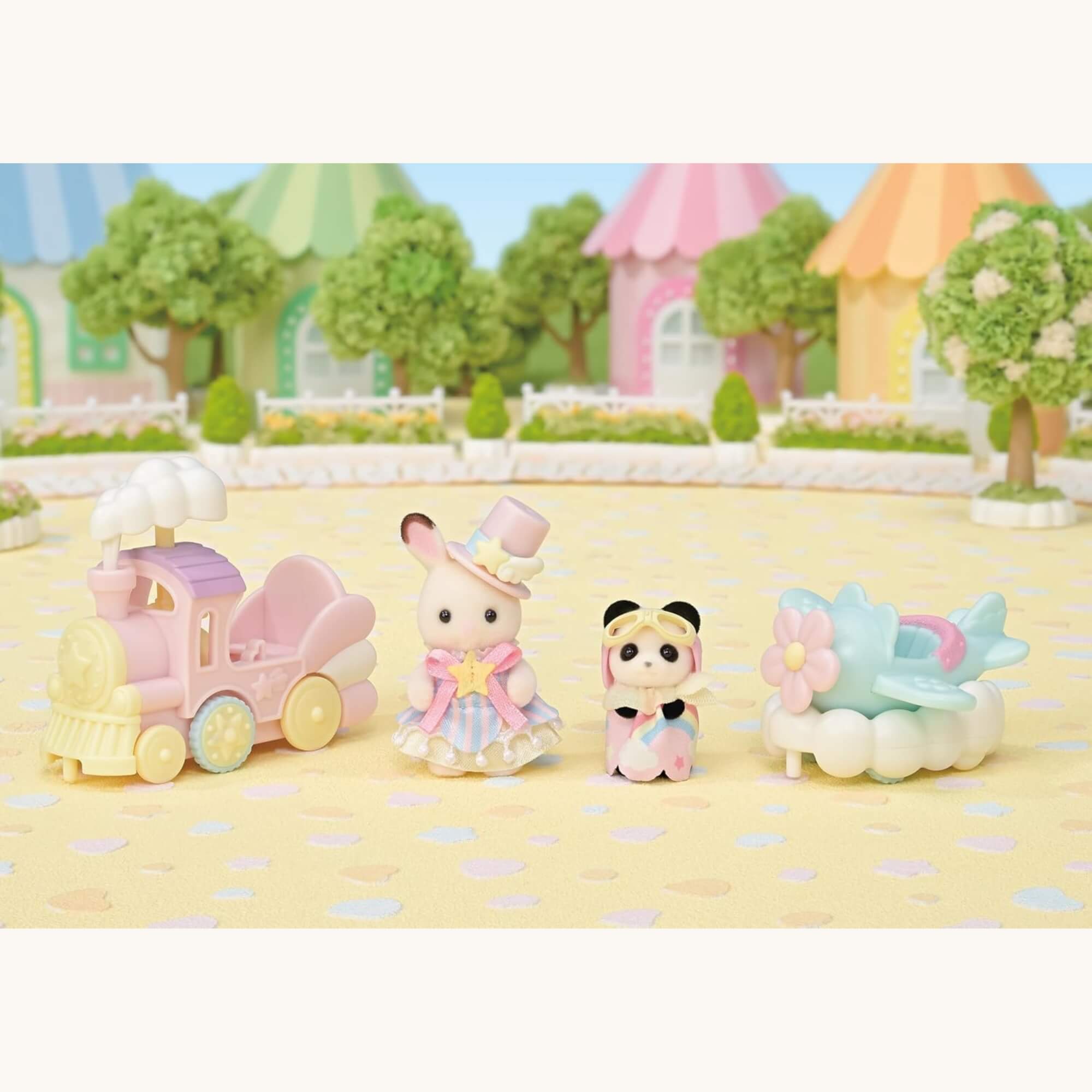 Brinquedo Atrações do Parque de Diversões Avião & Trem Sylvanian Families Epoch - 5819