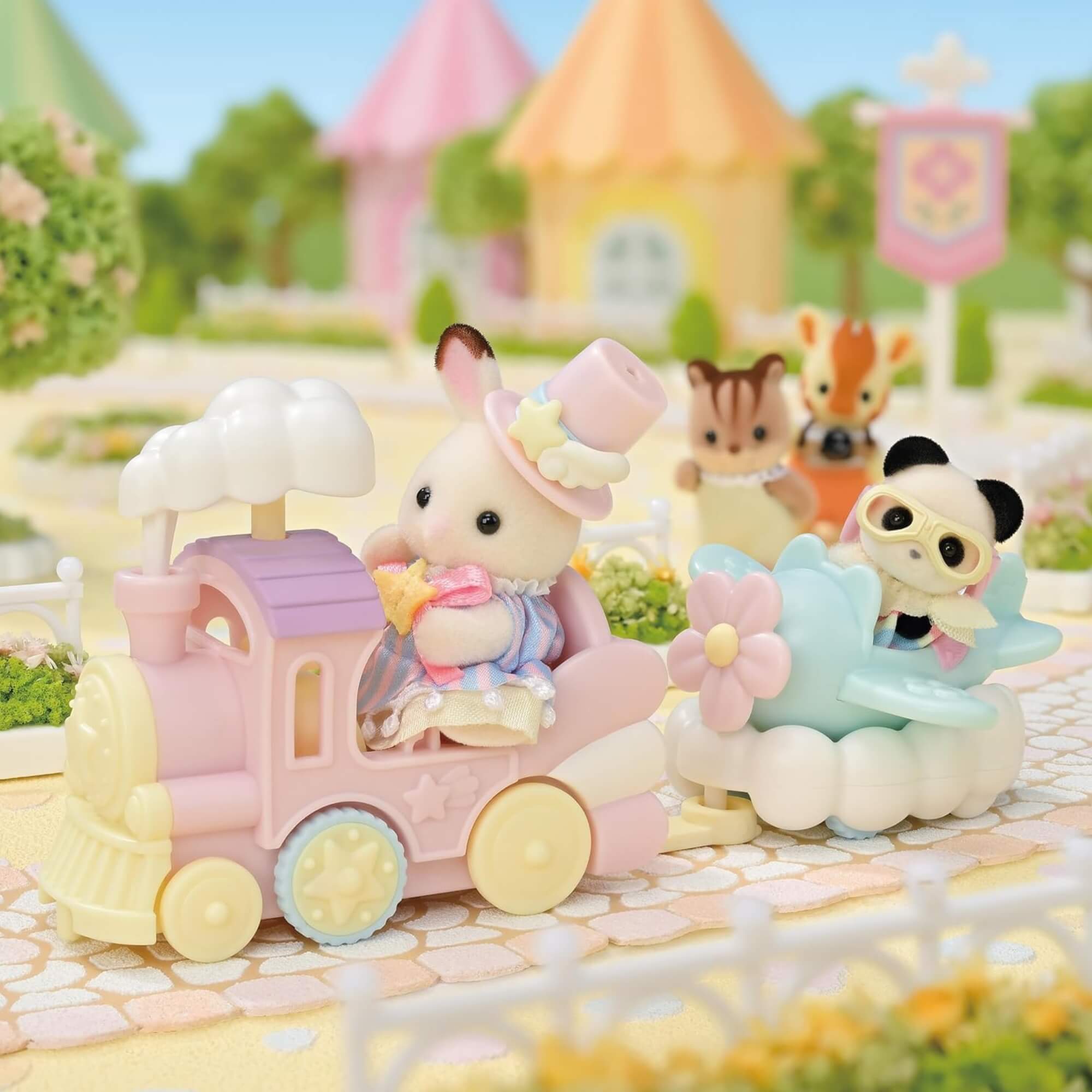 Brinquedo Atrações do Parque de Diversões Avião & Trem Sylvanian Families Epoch - 5819