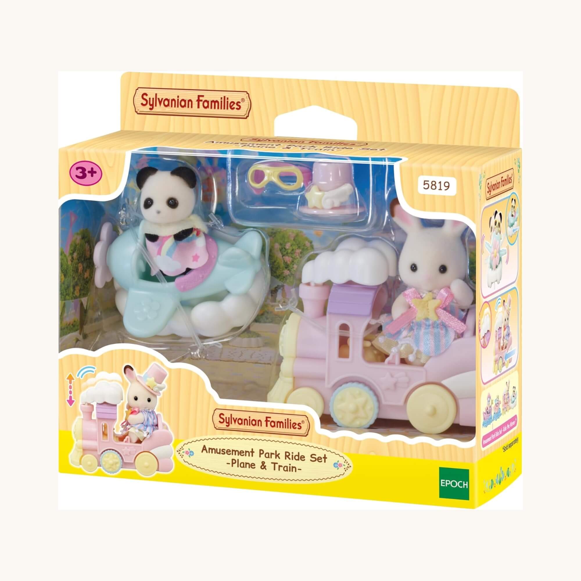 Brinquedo Atrações do Parque de Diversões Avião & Trem Sylvanian Families Epoch - 5819