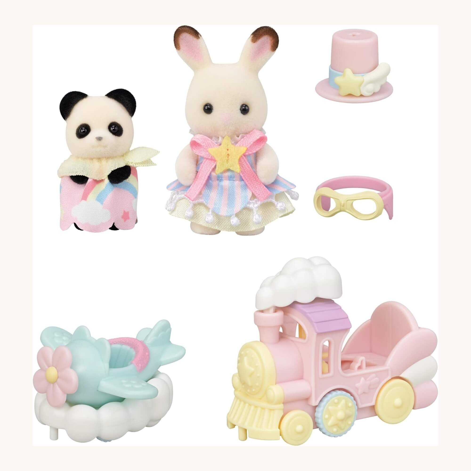 Brinquedo Atrações do Parque de Diversões Avião & Trem Sylvanian Families Epoch - 5819