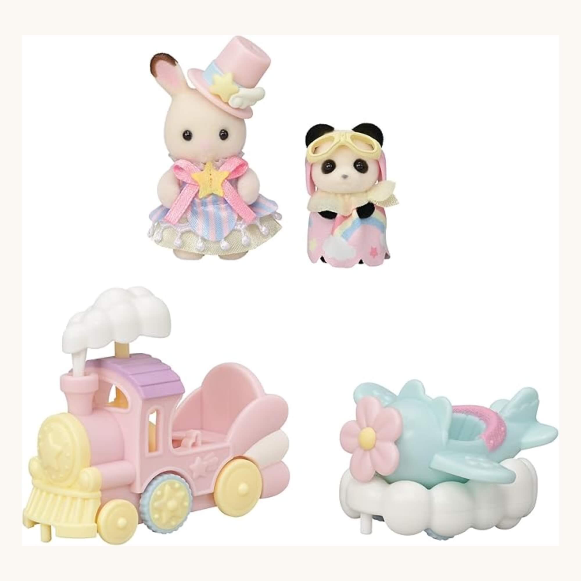 Brinquedo Atrações do Parque de Diversões Avião & Trem Sylvanian Families Epoch - 5819