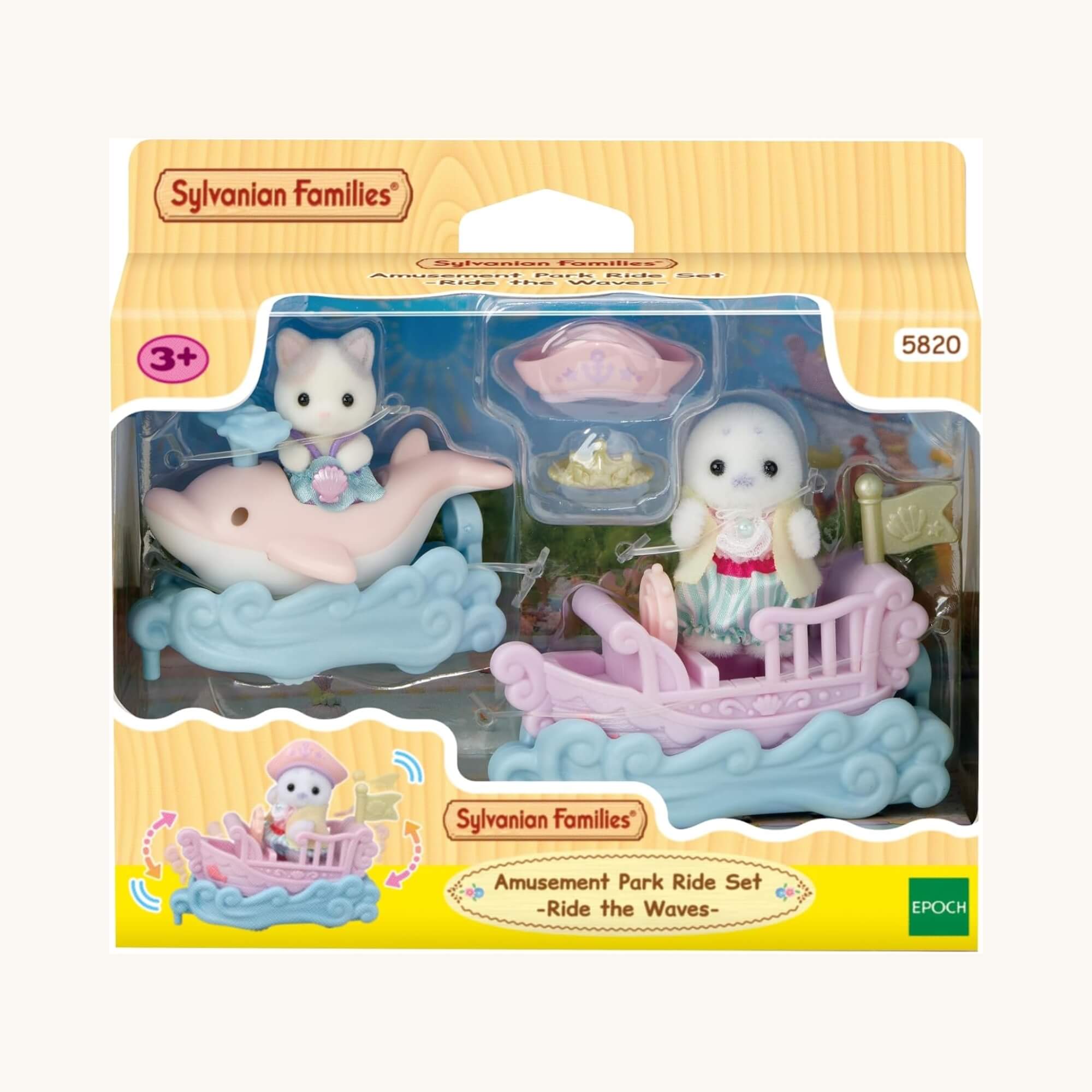 Brinquedo Atrações do Parque de Diversões Surfando nas Ondas Sylvanian Families Epoch - 5820