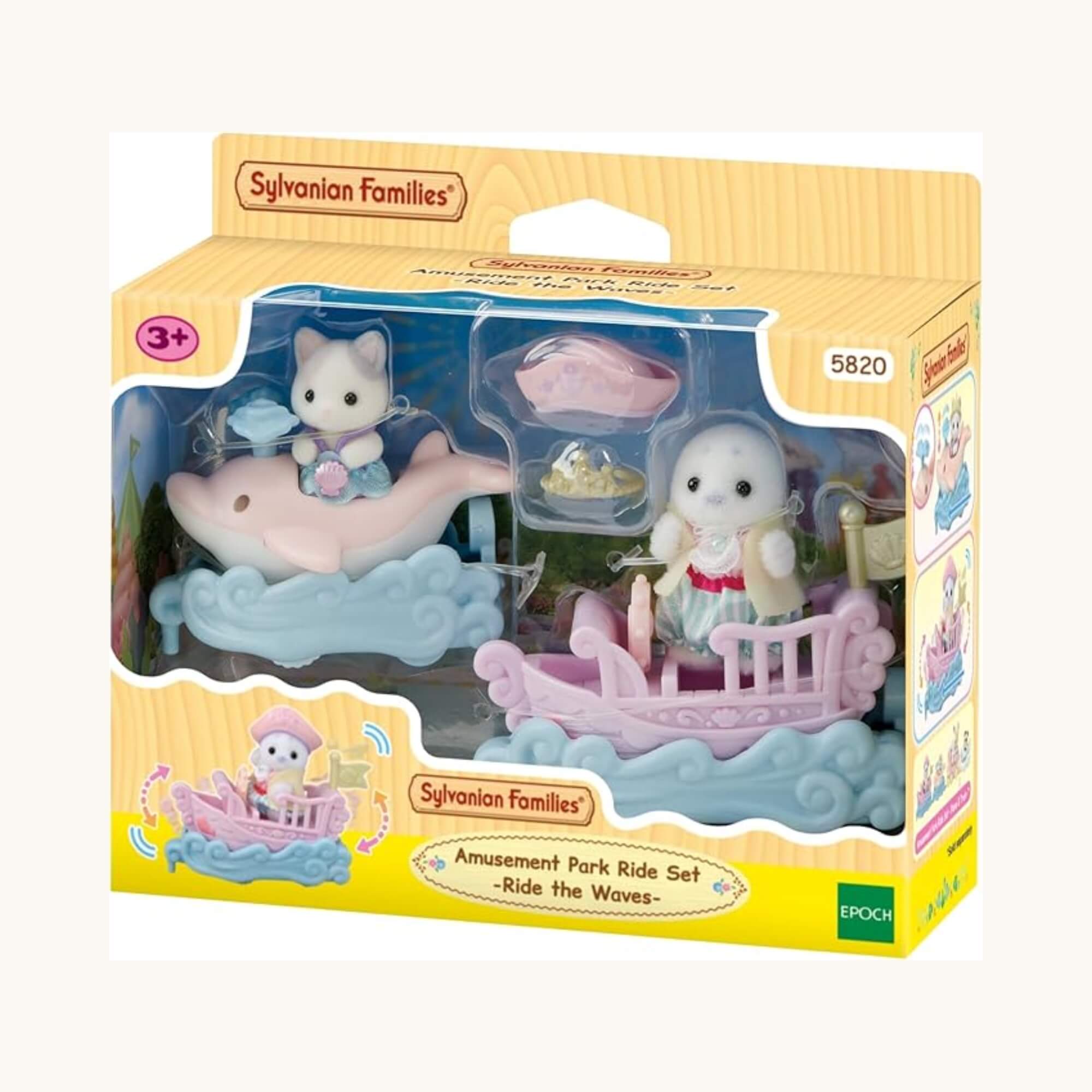 Brinquedo Atrações do Parque de Diversões Surfando nas Ondas Sylvanian Families Epoch - 5820