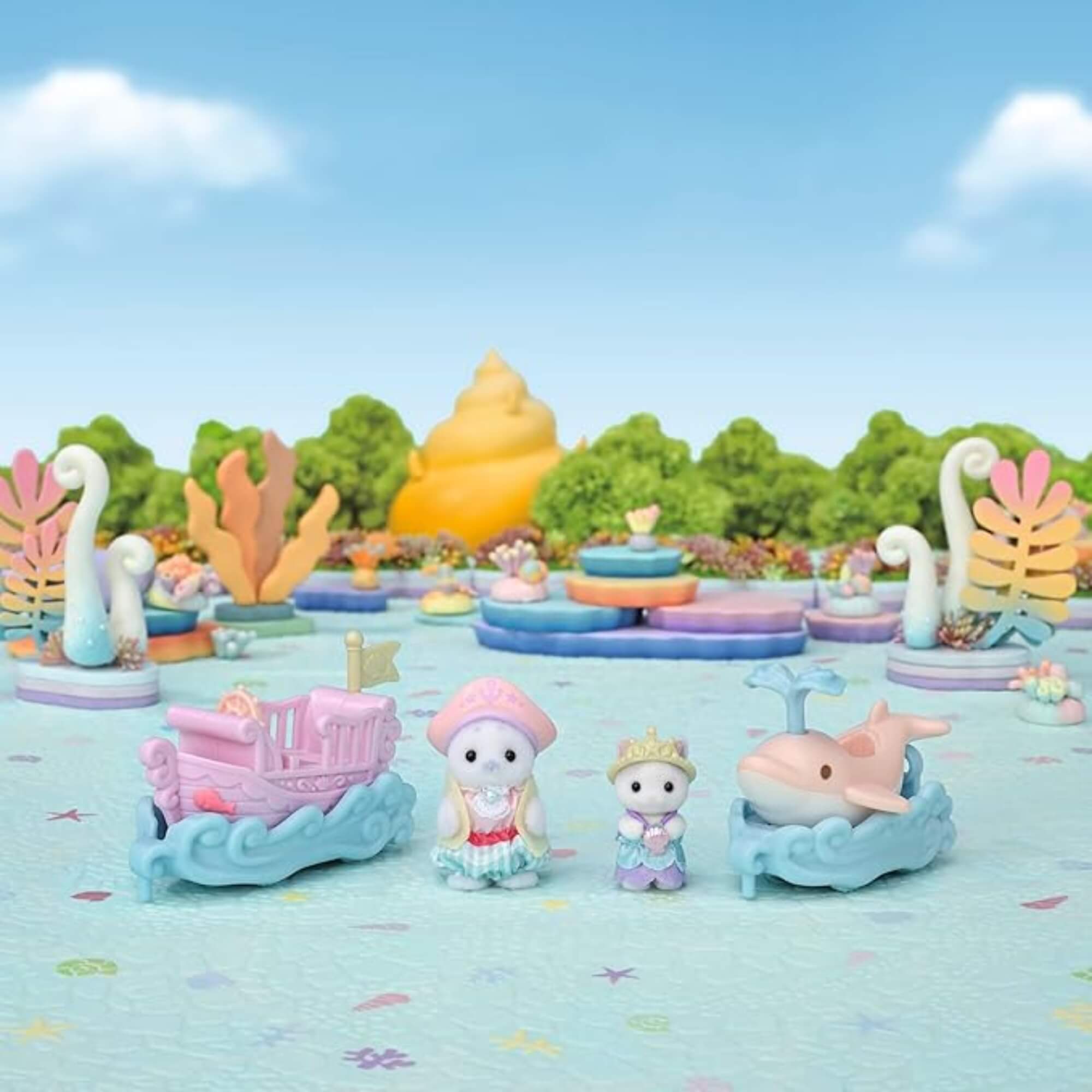 Brinquedo Atrações do Parque de Diversões Surfando nas Ondas Sylvanian Families Epoch - 5820