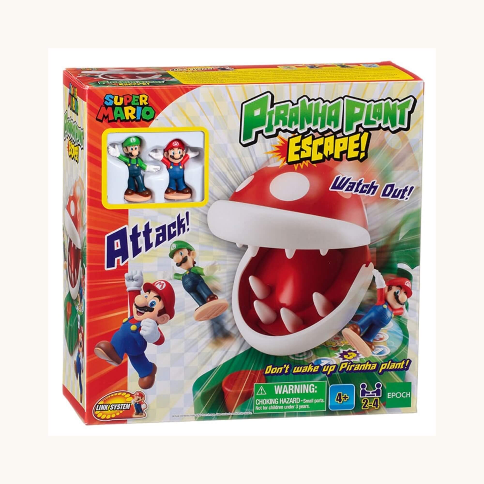 Jogo Super Mario Piranha Plant Escape! Jogo de Tabuleiro com Ação Epoch - 7357