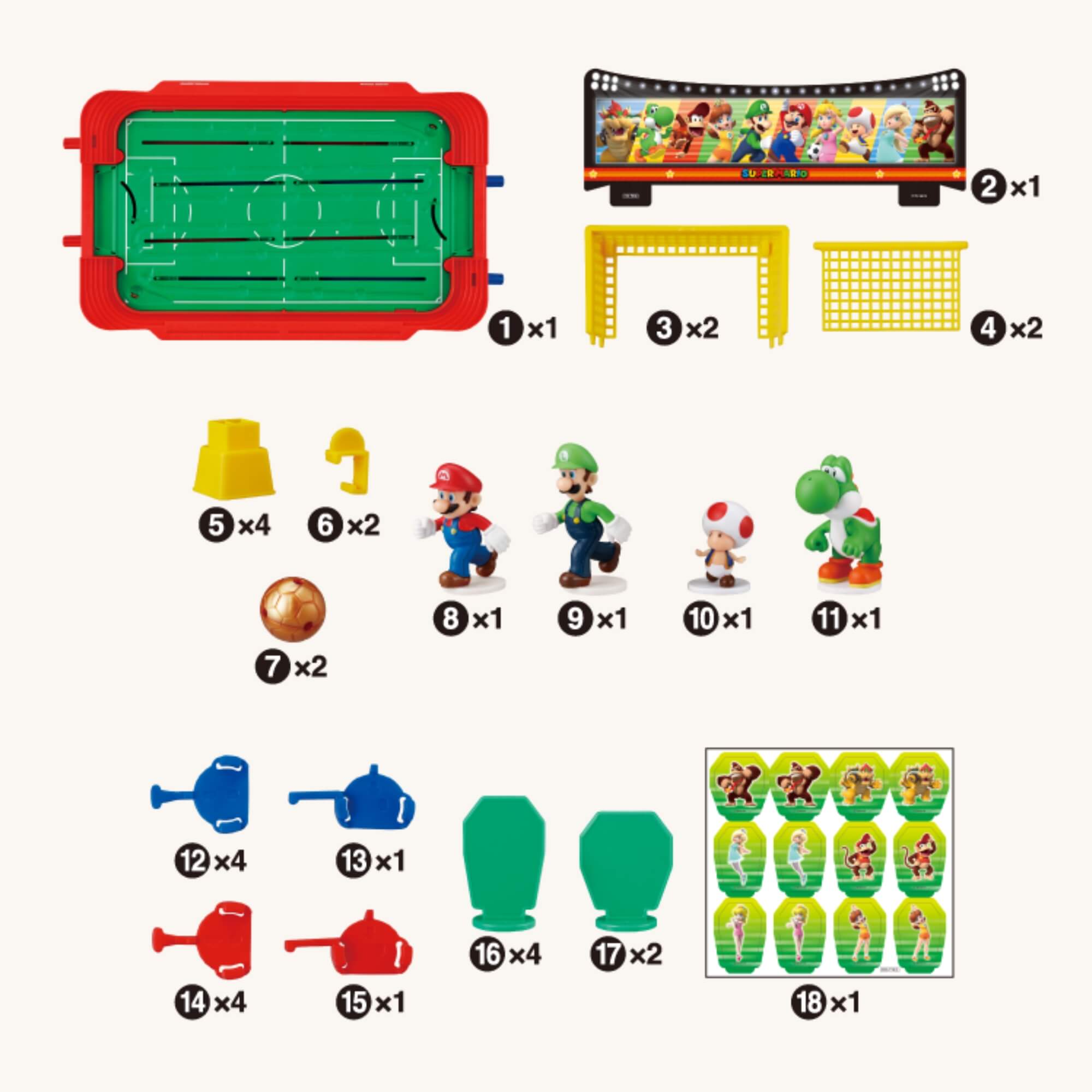 Jogo Super Mario Football Striker Epoch - 7508
