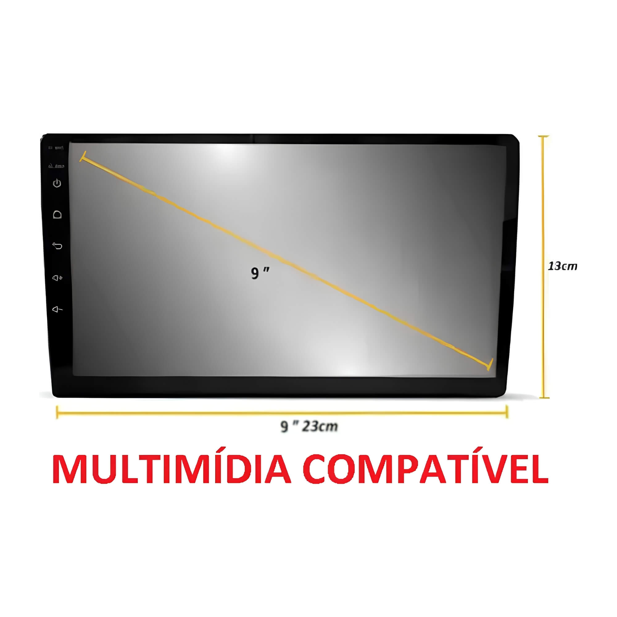 Moldura 2Din 9''/7'' VW Fox e Crossfox G1 03/09 cor Preta Fiamon - 5945