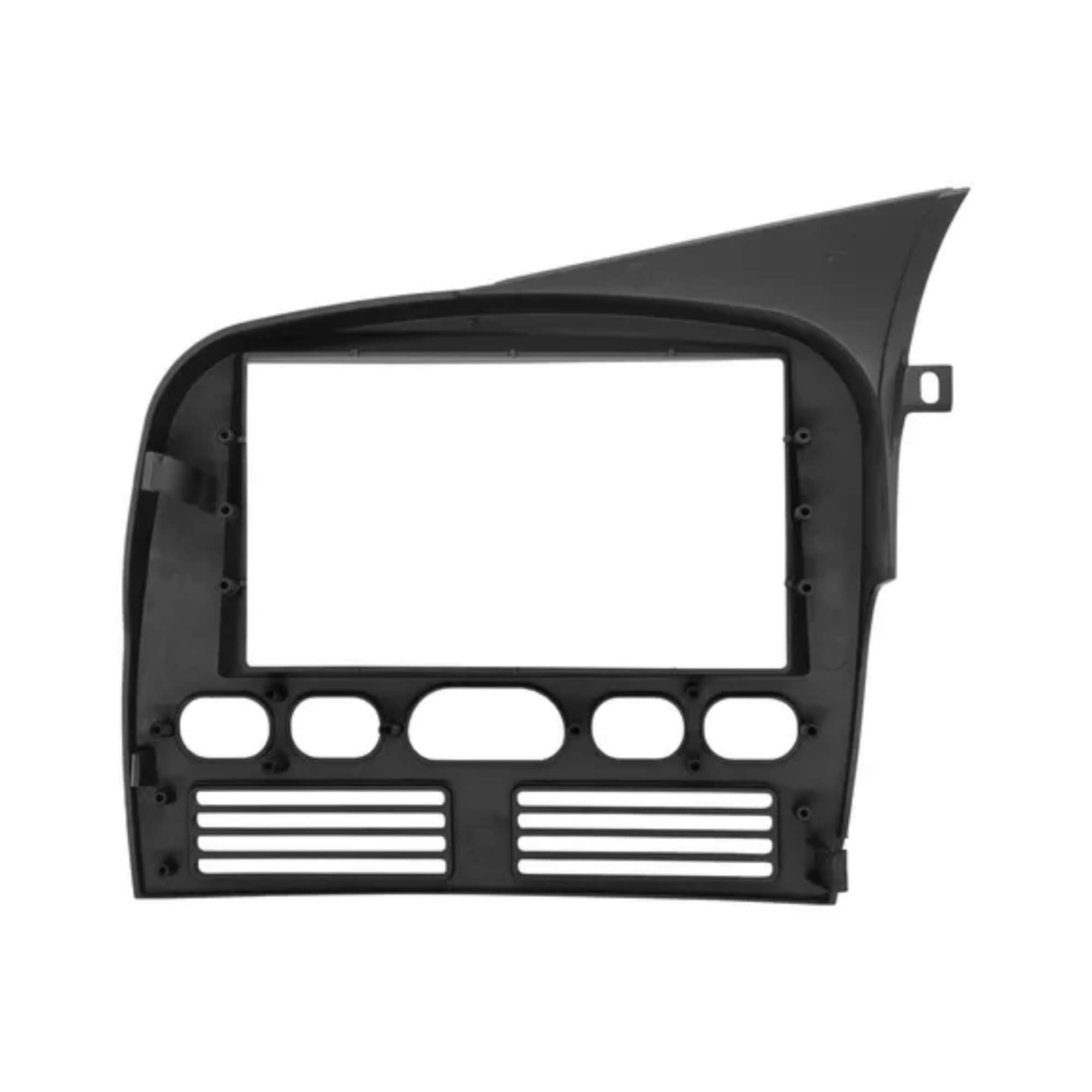 Moldura 2din 7" Fiat Palio, Siena, Strada, Weekend G1 cor Preta Padrão Ch/Jp Fiamon - 5966