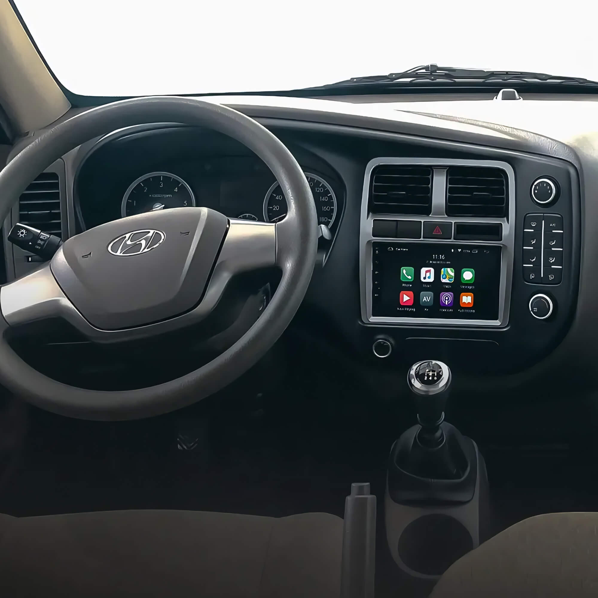 Moldura 7" 2Din Hyundai HR A partir de 2020 Ar Digital cor Prata Padrão Ch/JP Fiamon - 6032