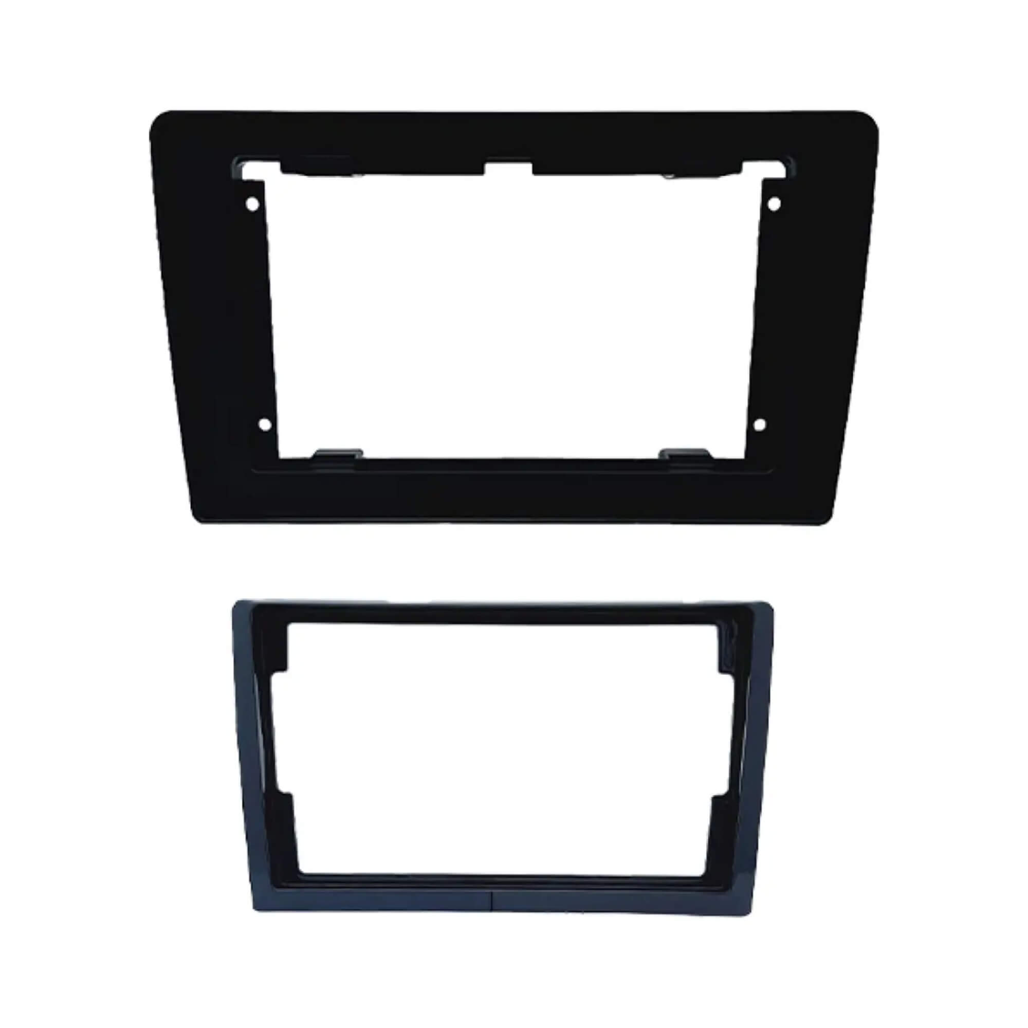 Moldura 2 Din VW Constellation 9" e 10" Pol Preta Cor Black Piano Fiamon - 6068