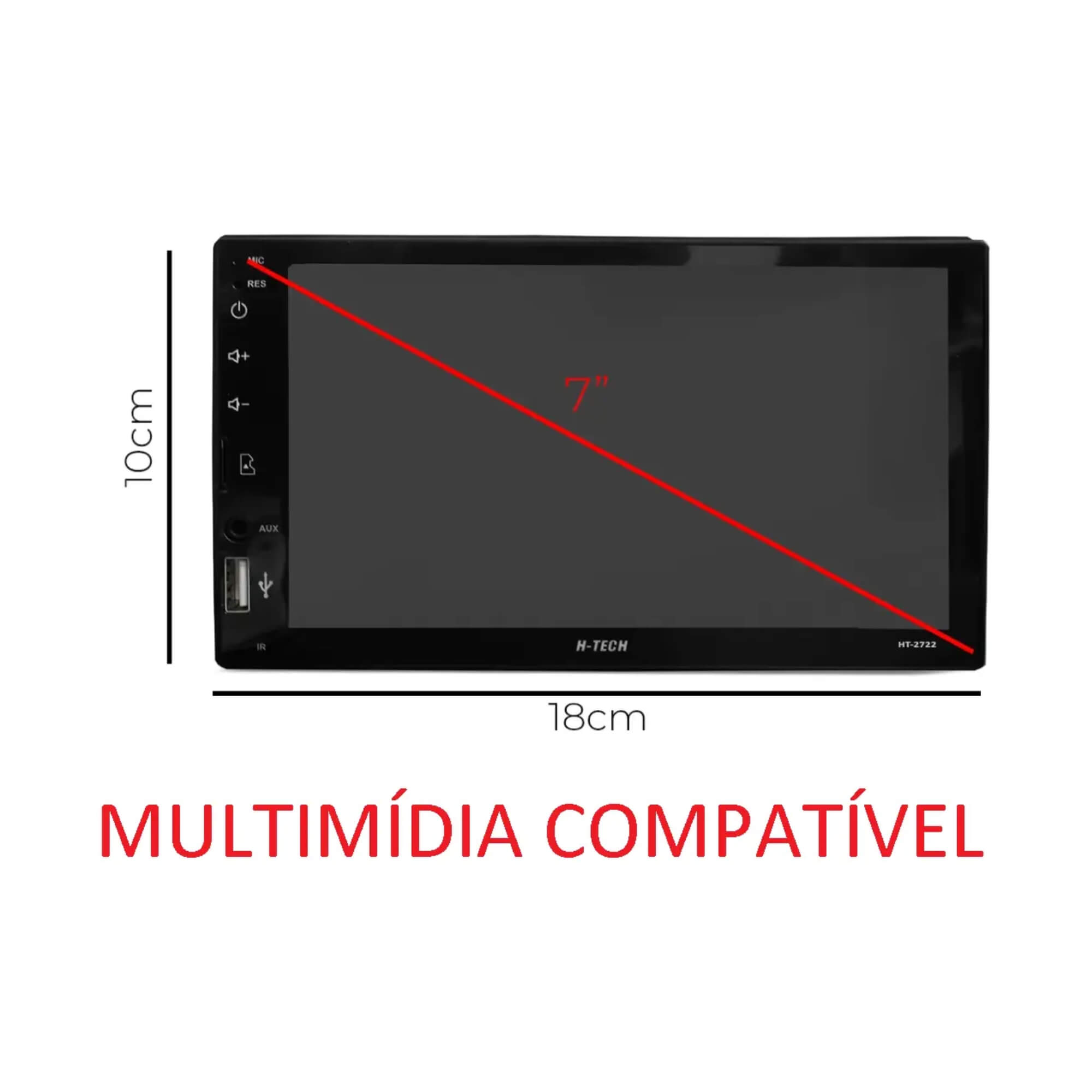 Moldura 2Din 7" Vectra G2 Ar Digital cor Preta Padrão Chinês Fiamon - 6085