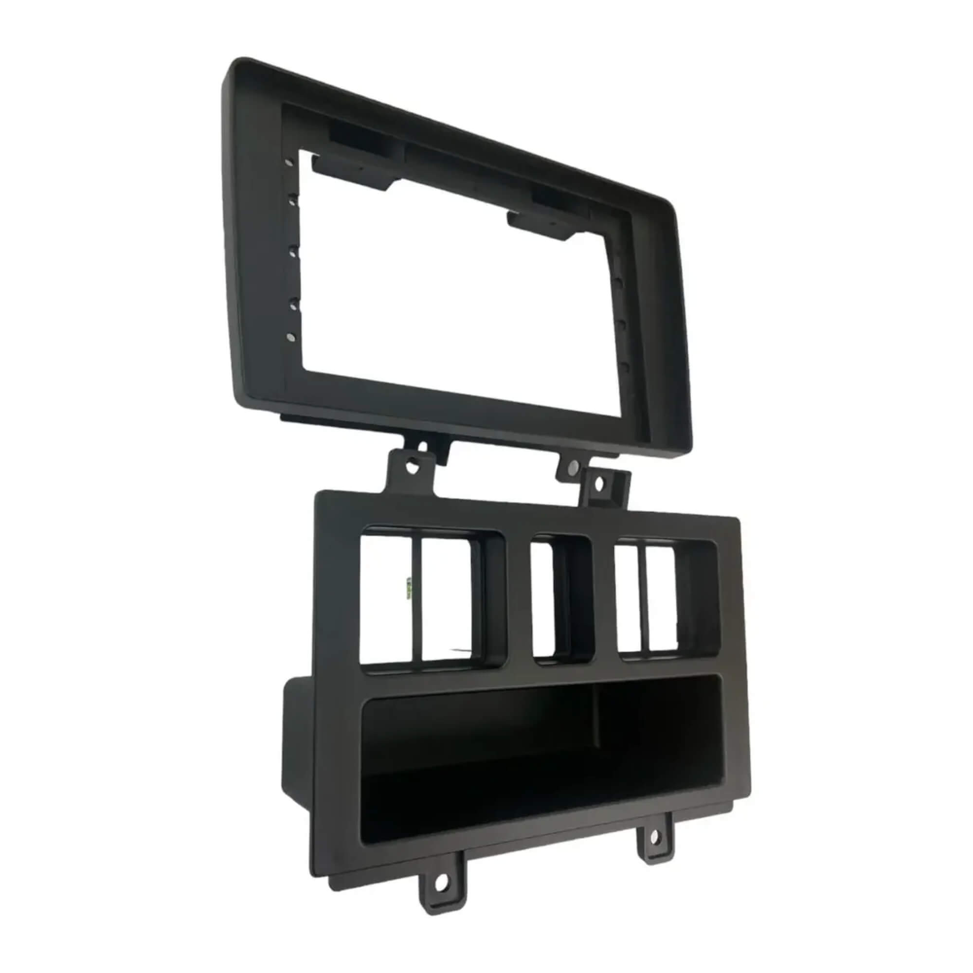 Moldura 2Din Volvo FH/FM 04/15 com Adap. Red. 9"/10" Padrão Chinês cor Black Piano Fiamon - 6105