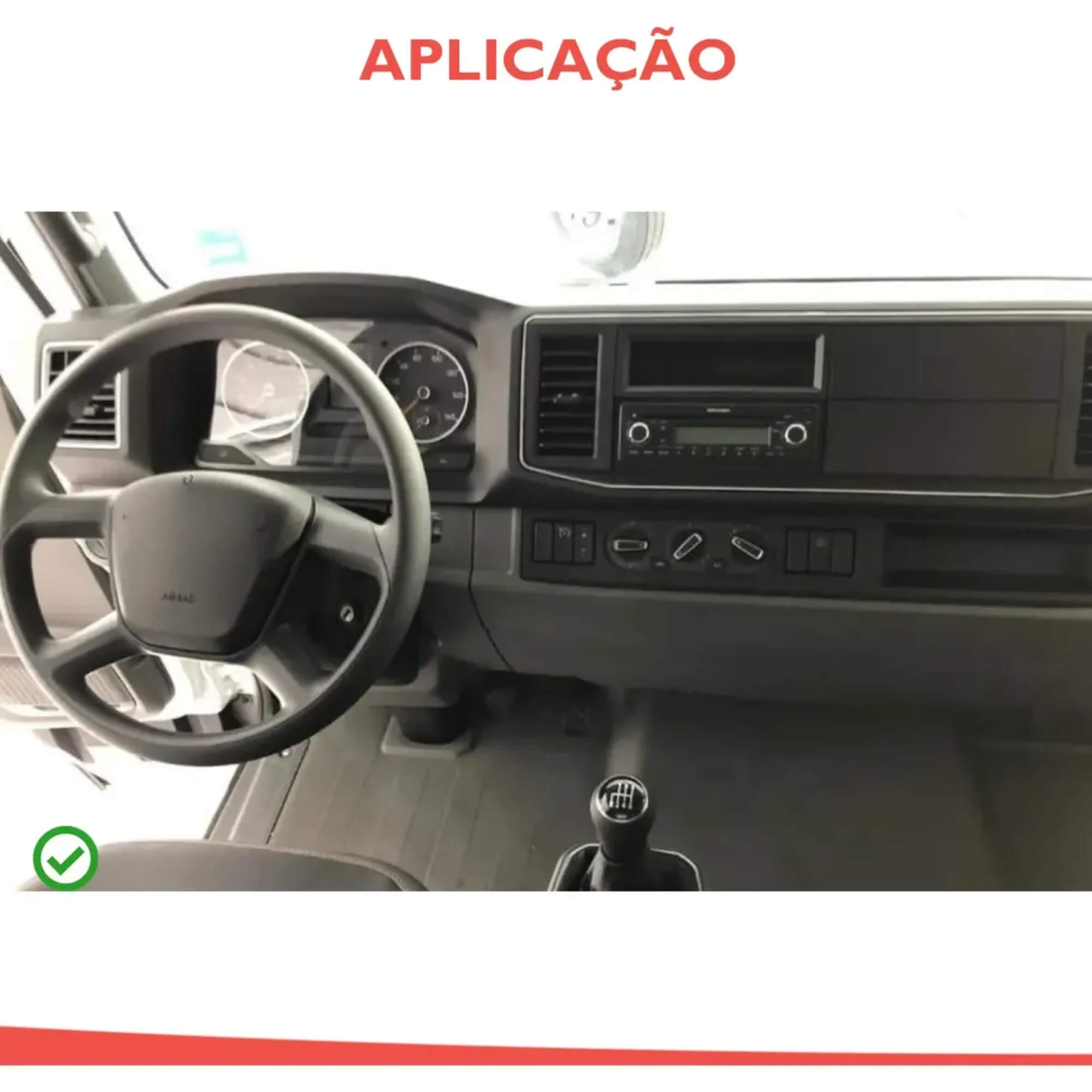 Moldura 2Din 9" Pol VW Delivery A partir de 2017 cor Preta Padrão Chinês Fiamon - 6106