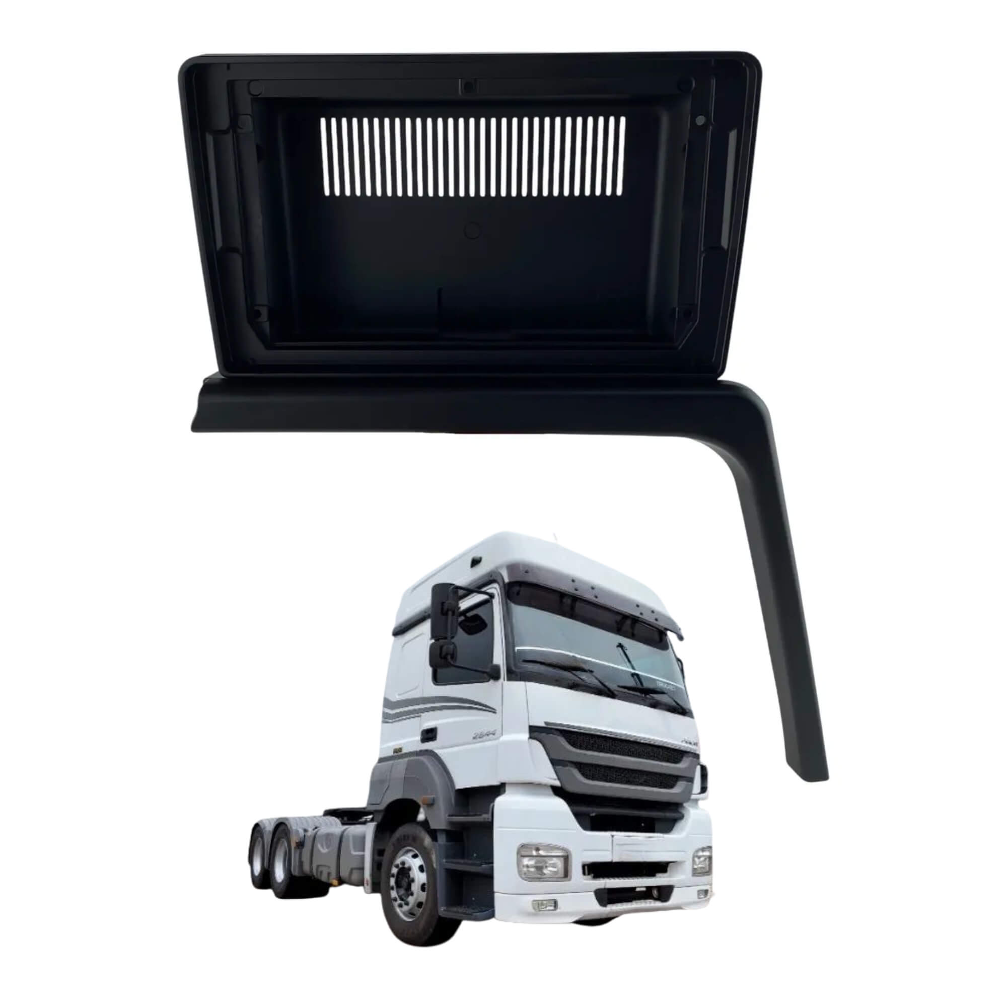Moldura 9" Flutuante Padrão CH Atego A partir de 2007 e Axor 2007/2022 cor Preta Fiamon - 6109