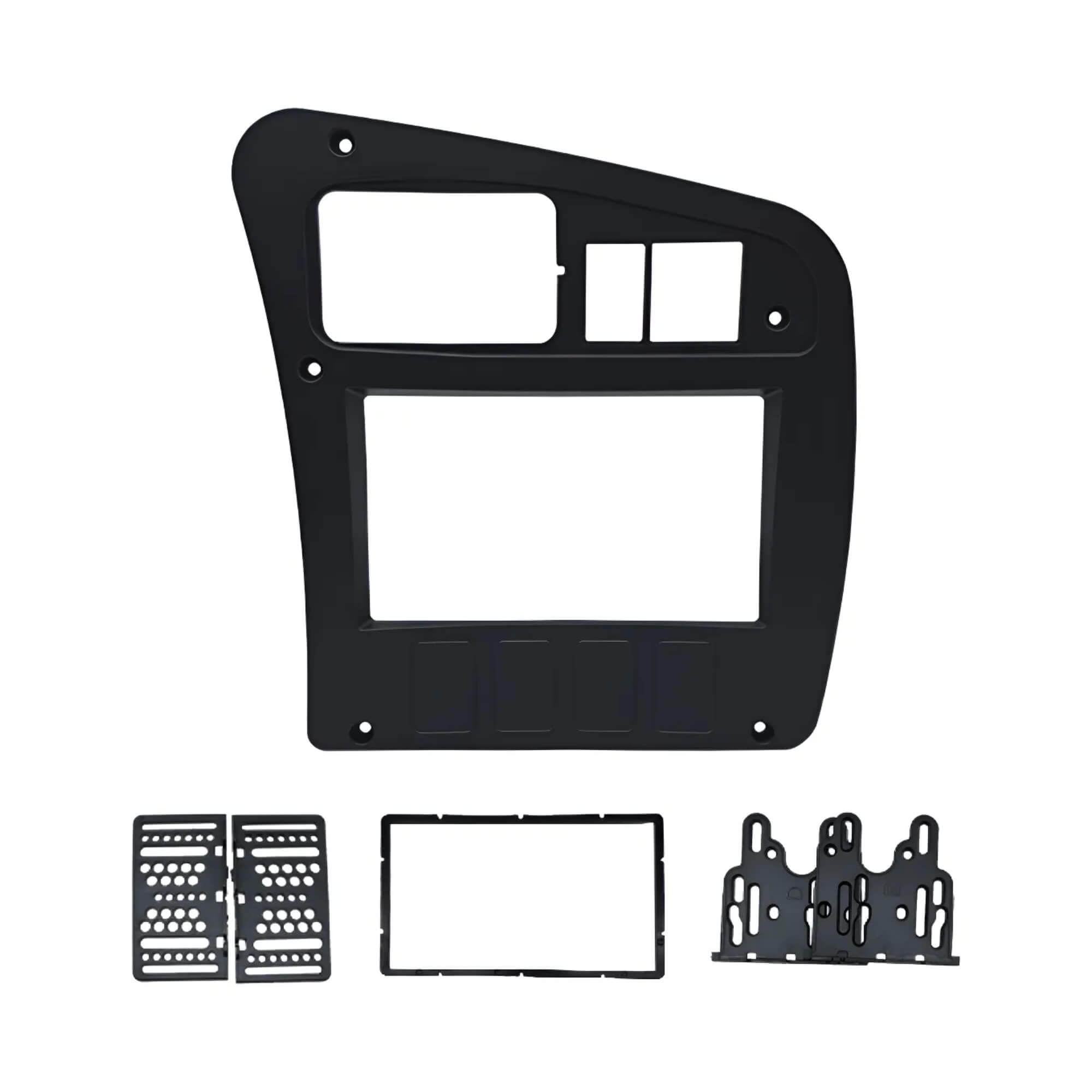 Moldura 2Din Padrão CH/JP Mercedes Benz 712/914/1620/1634/1938/2423 cor Preta Fiamon - 6121