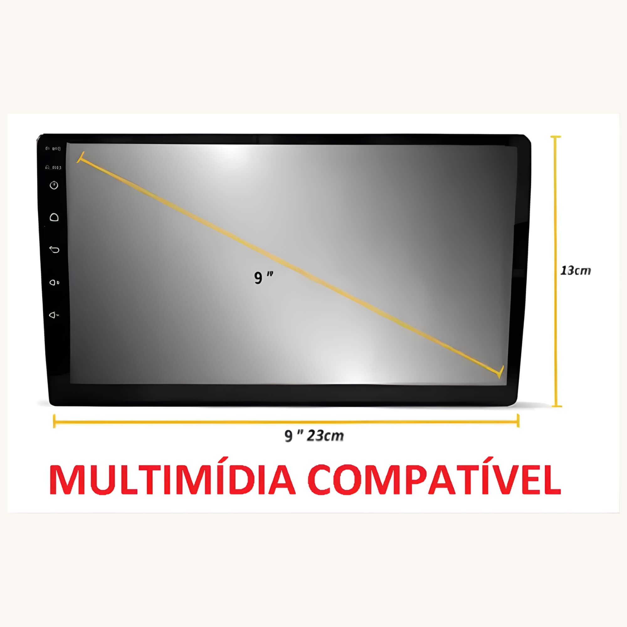 Moldura 9" Flutuante Padrão Chinês VW Meteor A partir de 2022 Fiamon - 6122