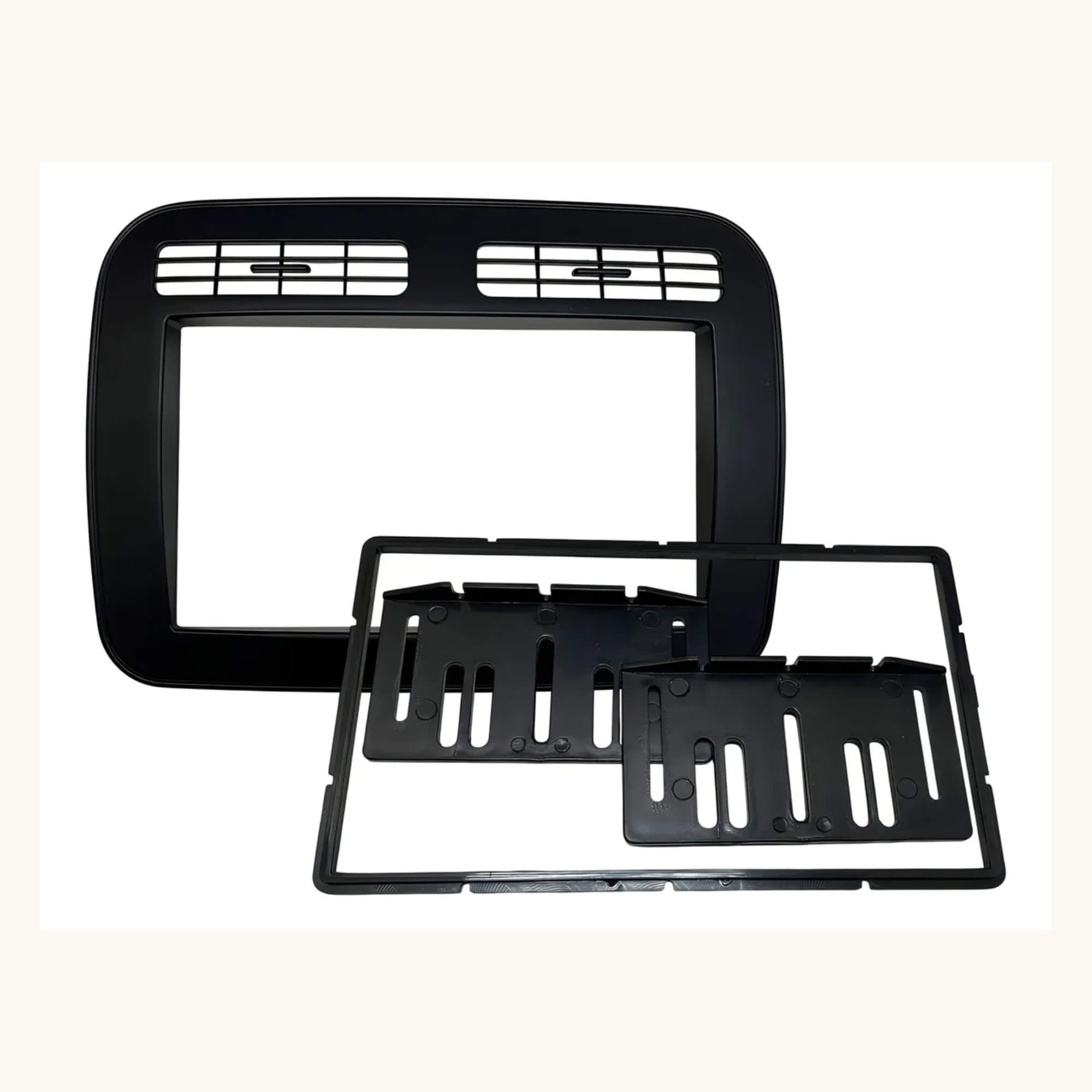 Moldura 2Din Renault Clio G2 98/12 e G3 13/16 Padrão Ch/Jp cor Preta Fiamon - 6139
