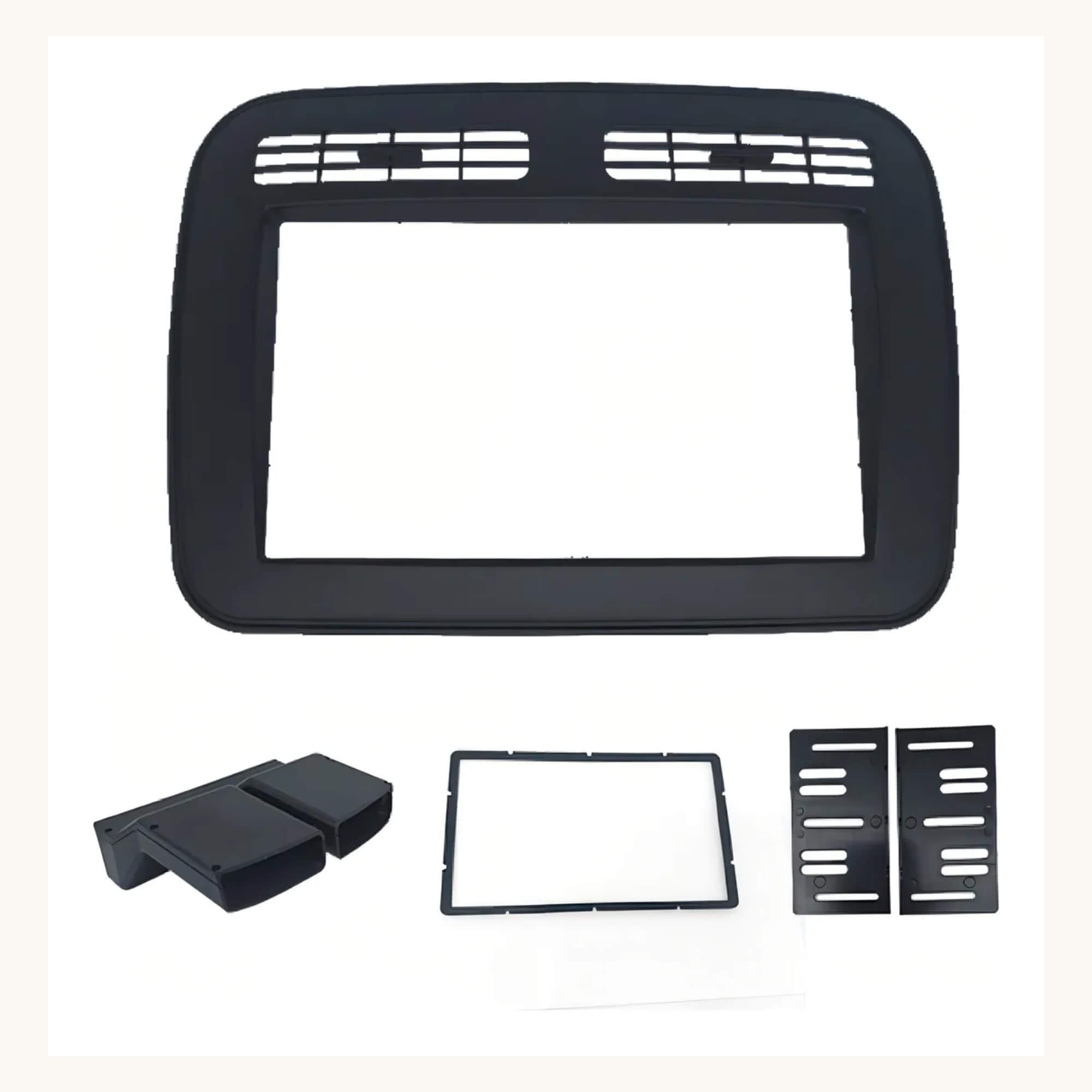 Moldura 2Din Renault Clio G2 98/12 e G3 13/16 Padrão Ch/Jp cor Preta Fiamon - 6139