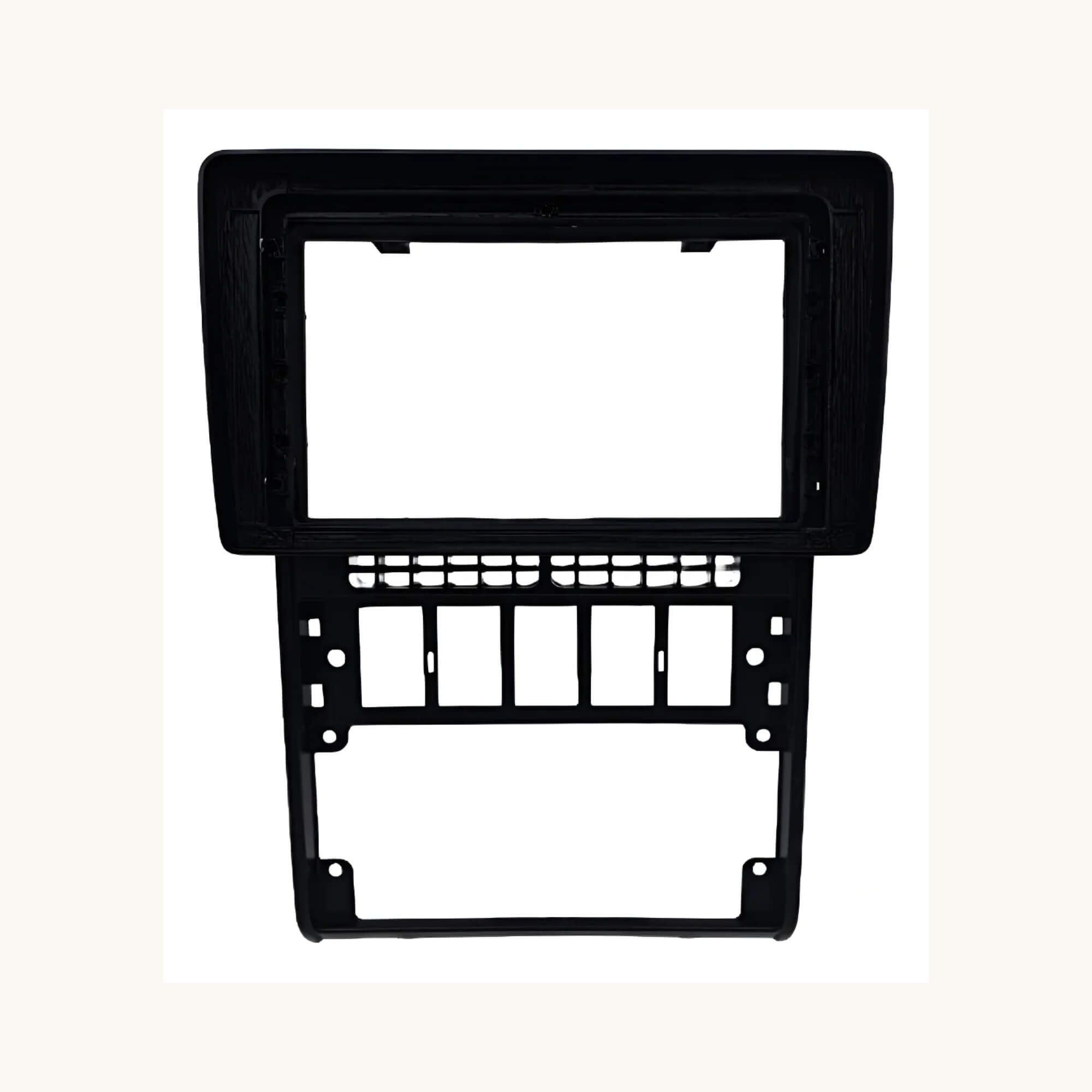 Moldura 9" Pol VW Gol Parati Saveiro G2 com duto de Ar cor Preta Fiamon - 6204