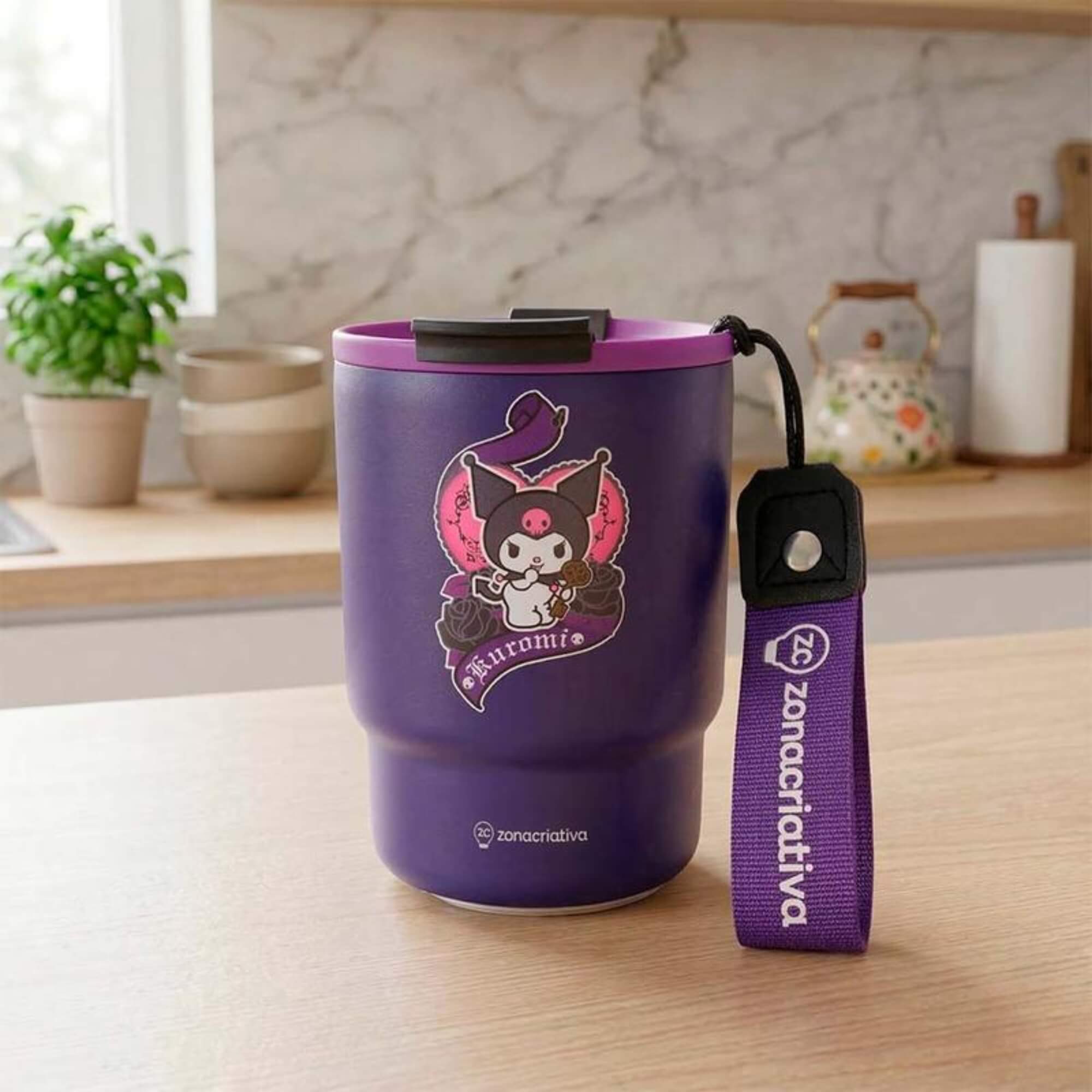VAR Copo To Go 400ml Zona Criativa (Escolha o Tema) Tema:Kuromi