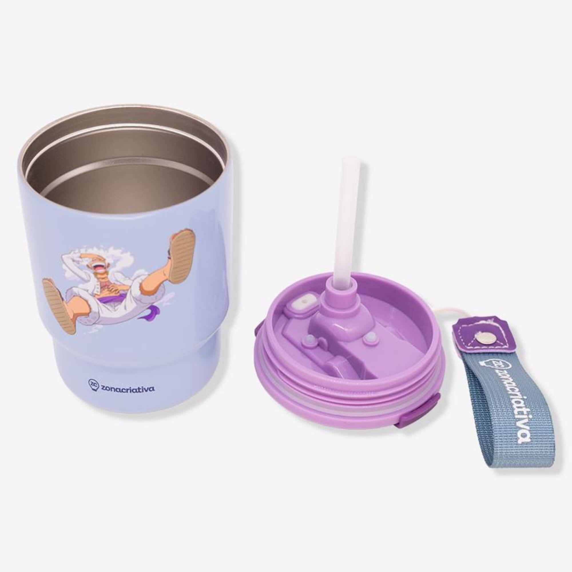 VAR Copo To Go 400ml Zona Criativa (Escolha o Tema) Tema:One Piece