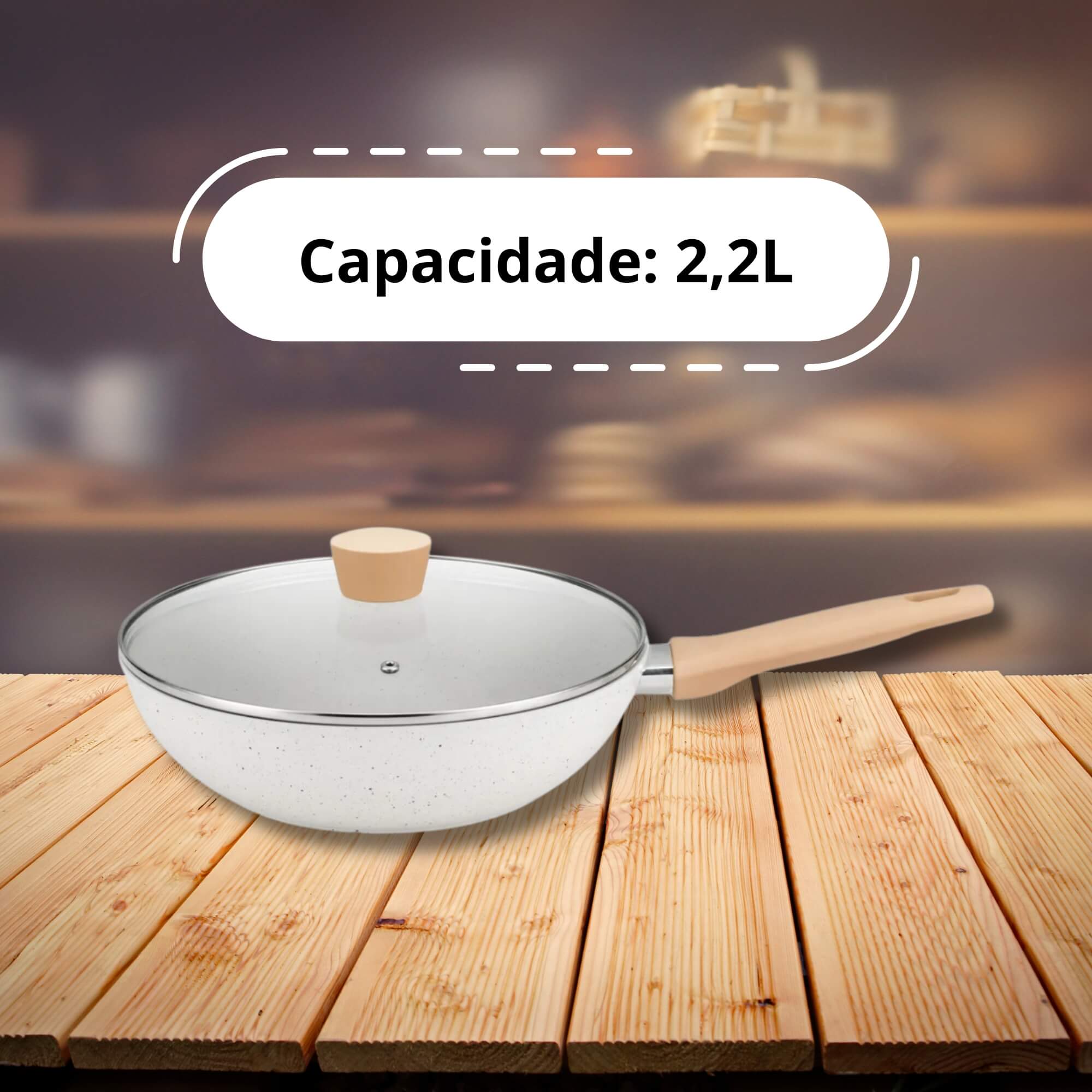 COMP Jogo de 5 Panelas Linha Carmela Vanilla - MTA