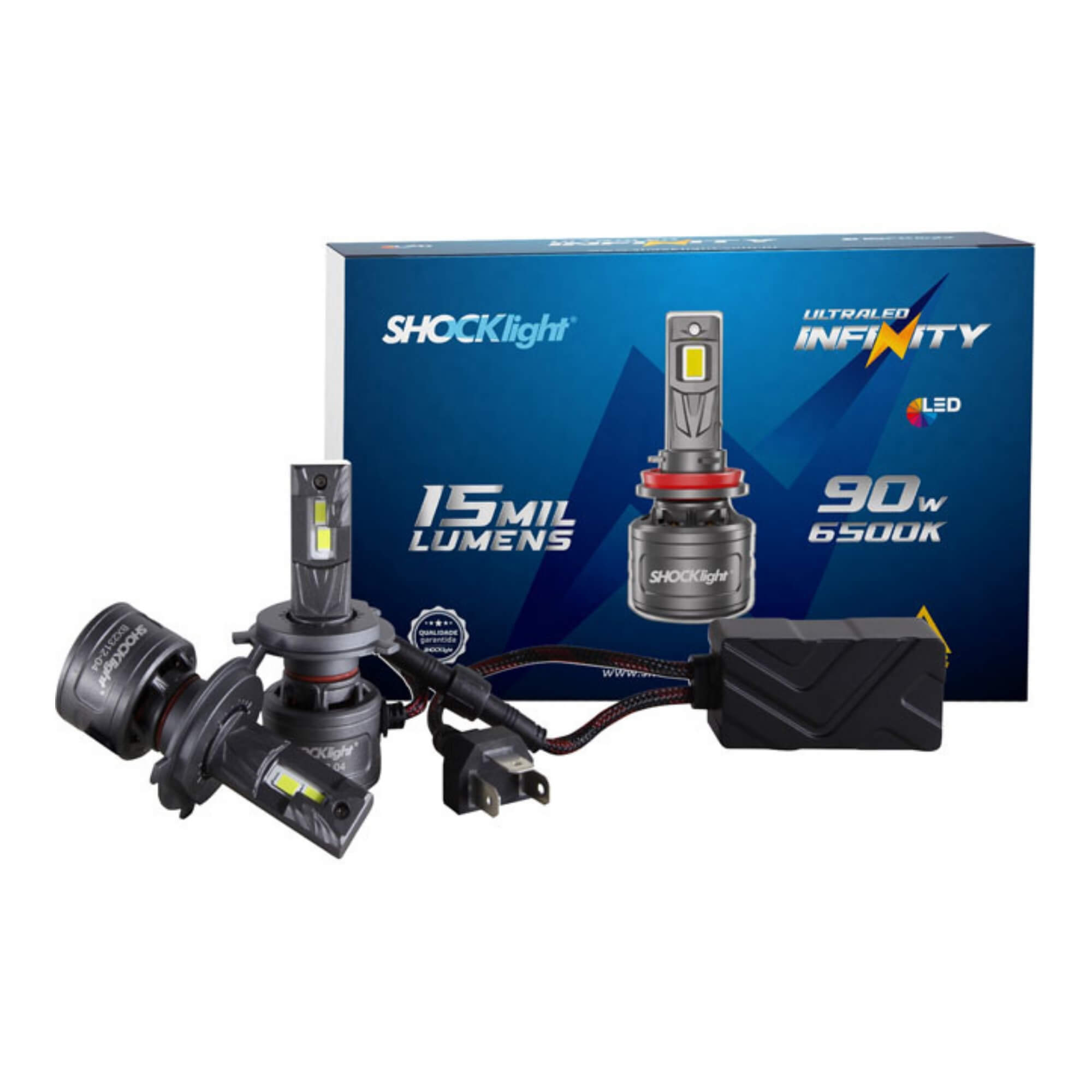 Ultraled Infinity H4 6500K 9~32V 90W 15.000LM Shocklight - SLL-120004