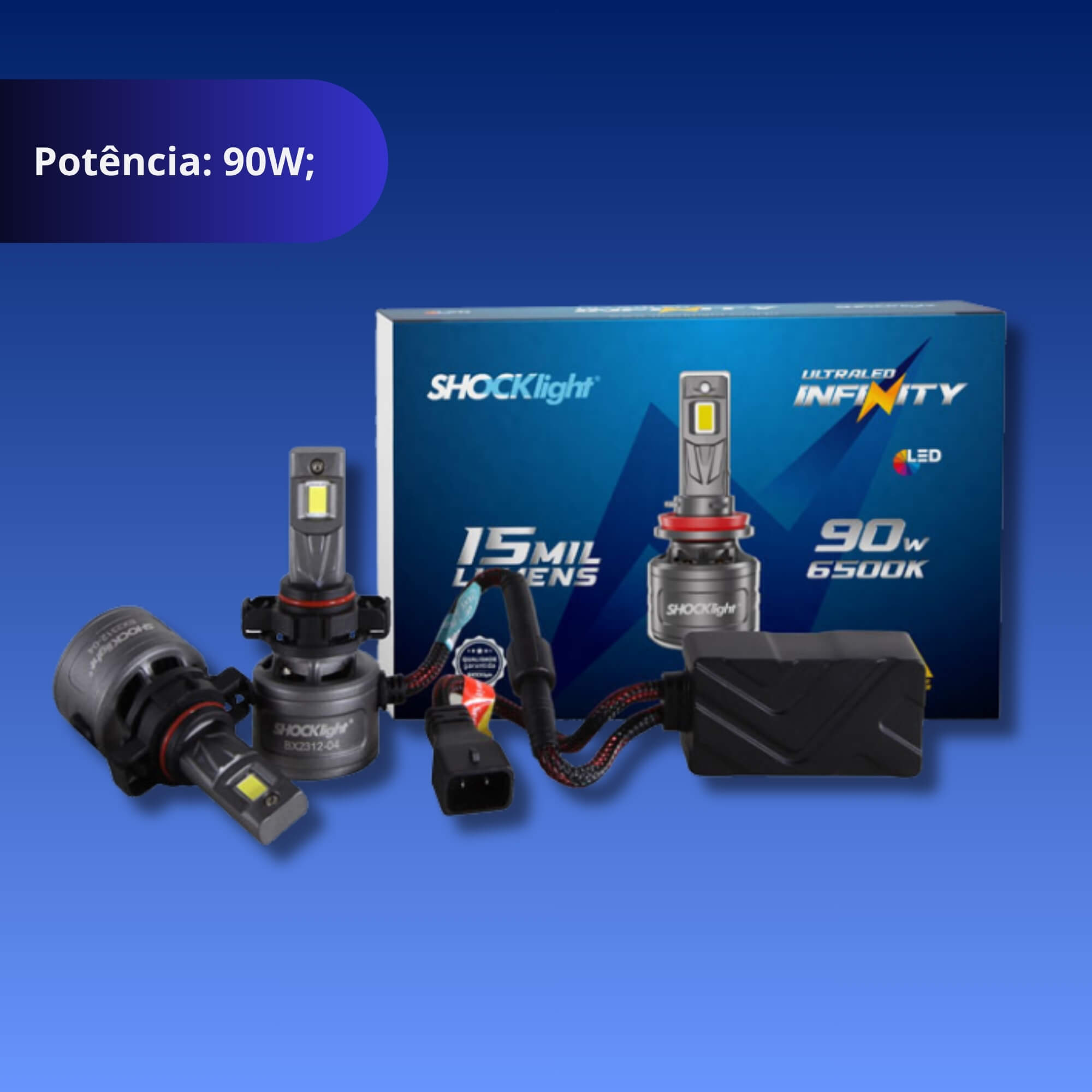 Ultraled Infinity H16 (PSX24) 6500K 9~32V 90W 15.000LM Shocklight - SLL-120016