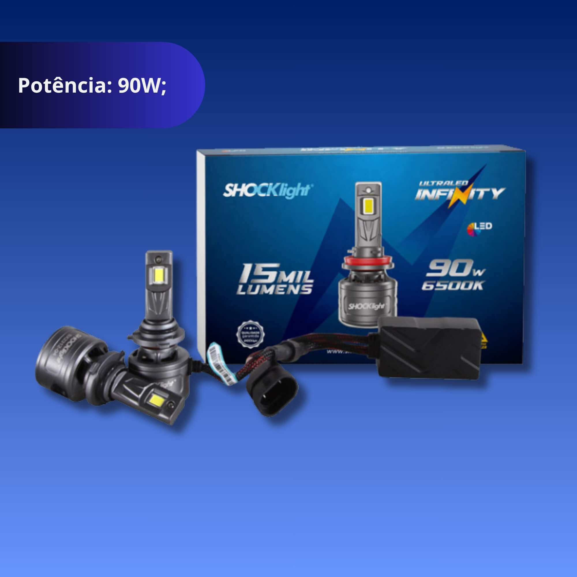 Ultraled Infinity HB4 6500K 9~32V 90W 15.000LM Shocklight - SLL-129006