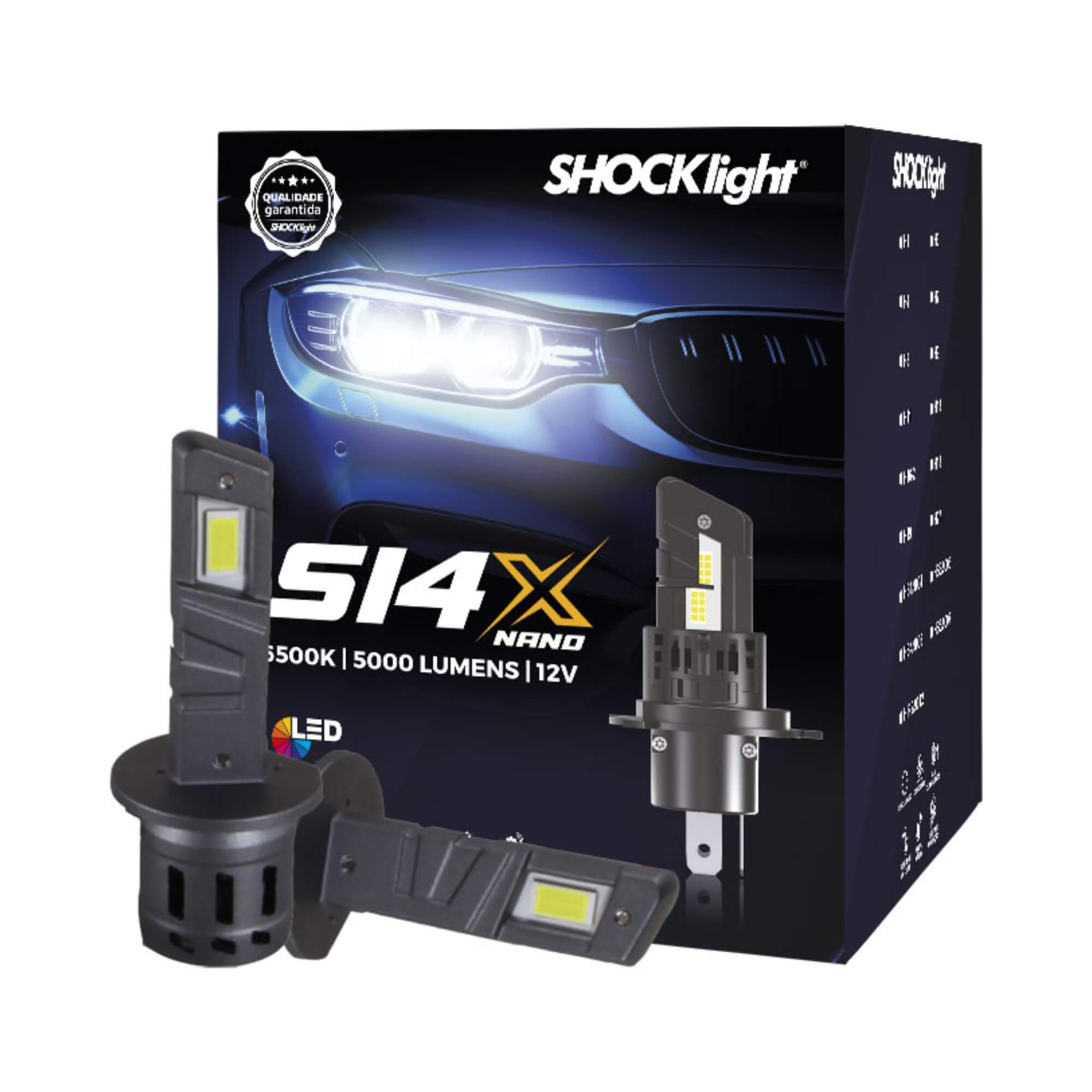 Kit Led Nano S14X H1 6500K 5000 Lumens 12V Shocklight - SLL-140001X