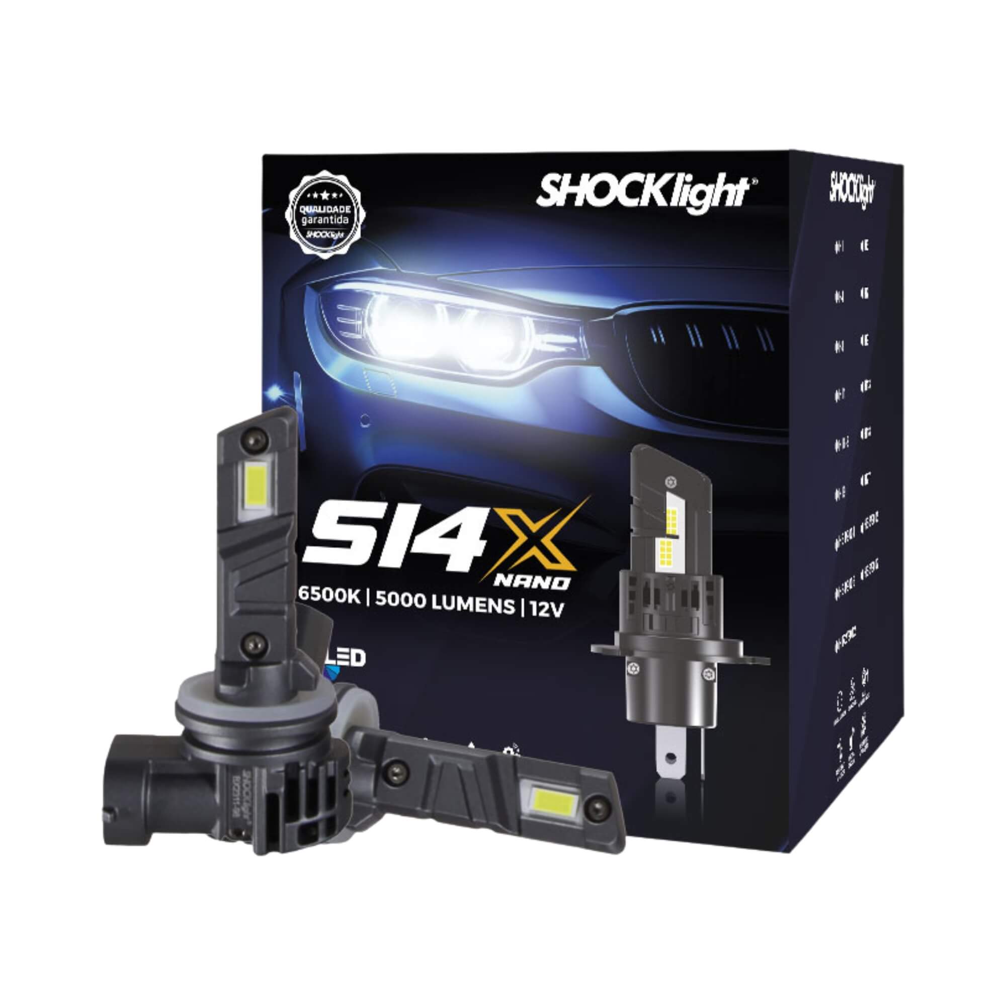 Kit Led Nano S14X H27 6500K 5000 Lumens 12V Shocklight - SLL-140027X