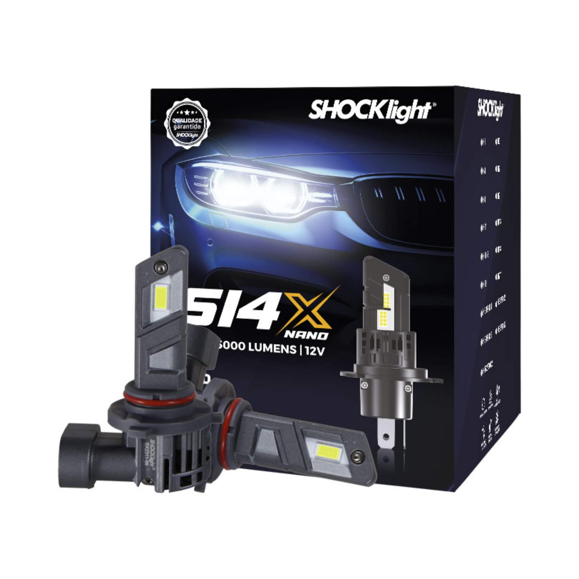 Kit Led Nano S14X HB3 6500K 5000 Lumens 12V Shocklight - SLL-149005X
